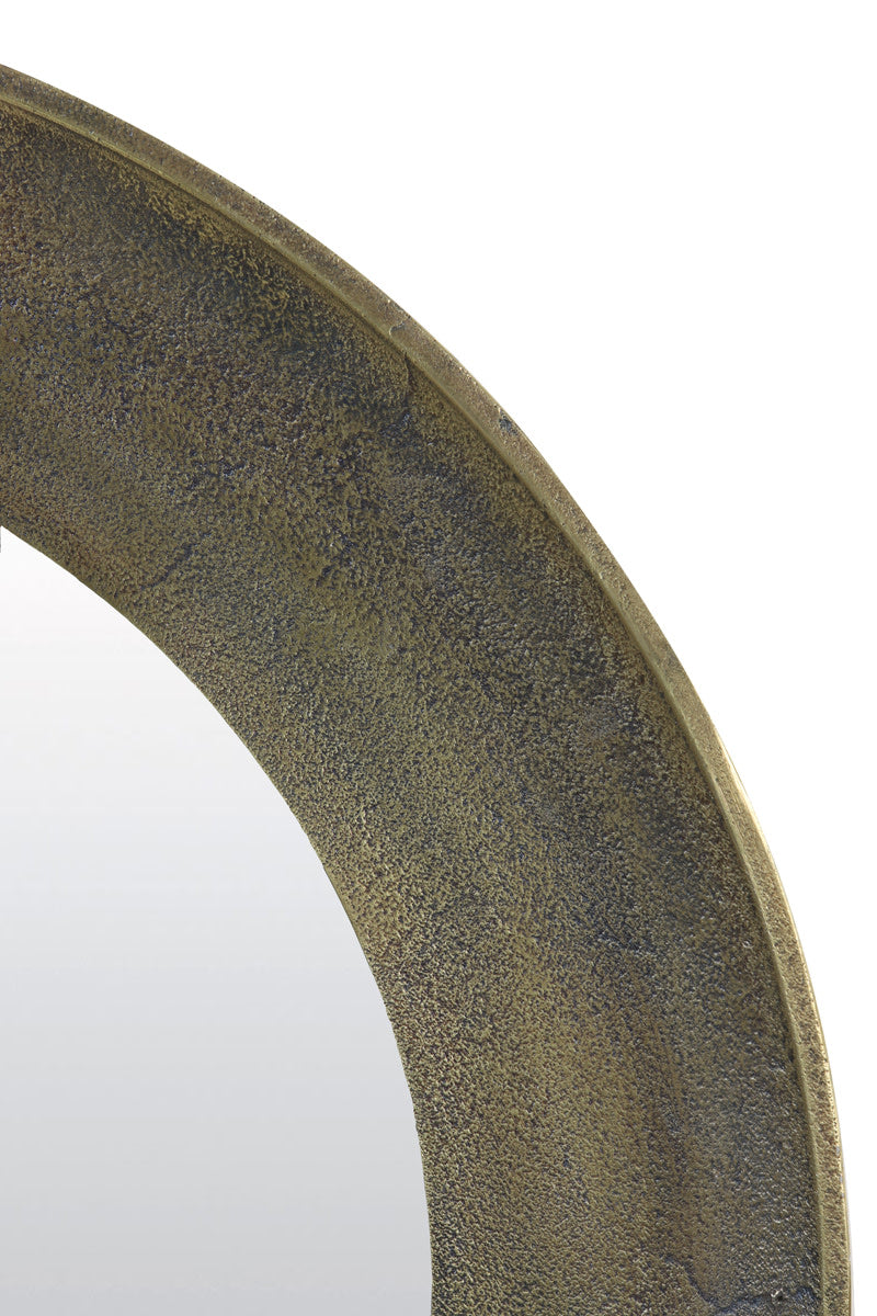 Sana Antique Bronze Metal Round Wall Mirror 62cm