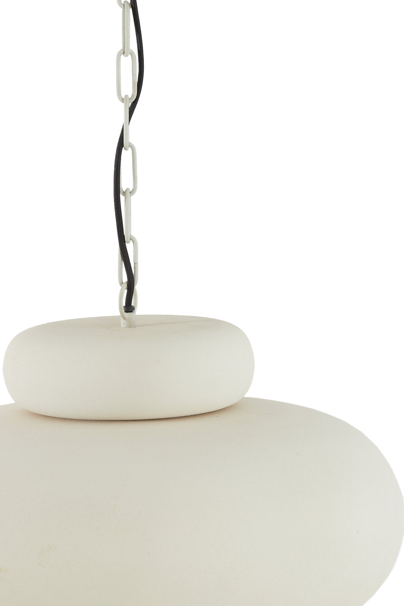 Neiva Matt Cream Metal Pendant Light 46cm