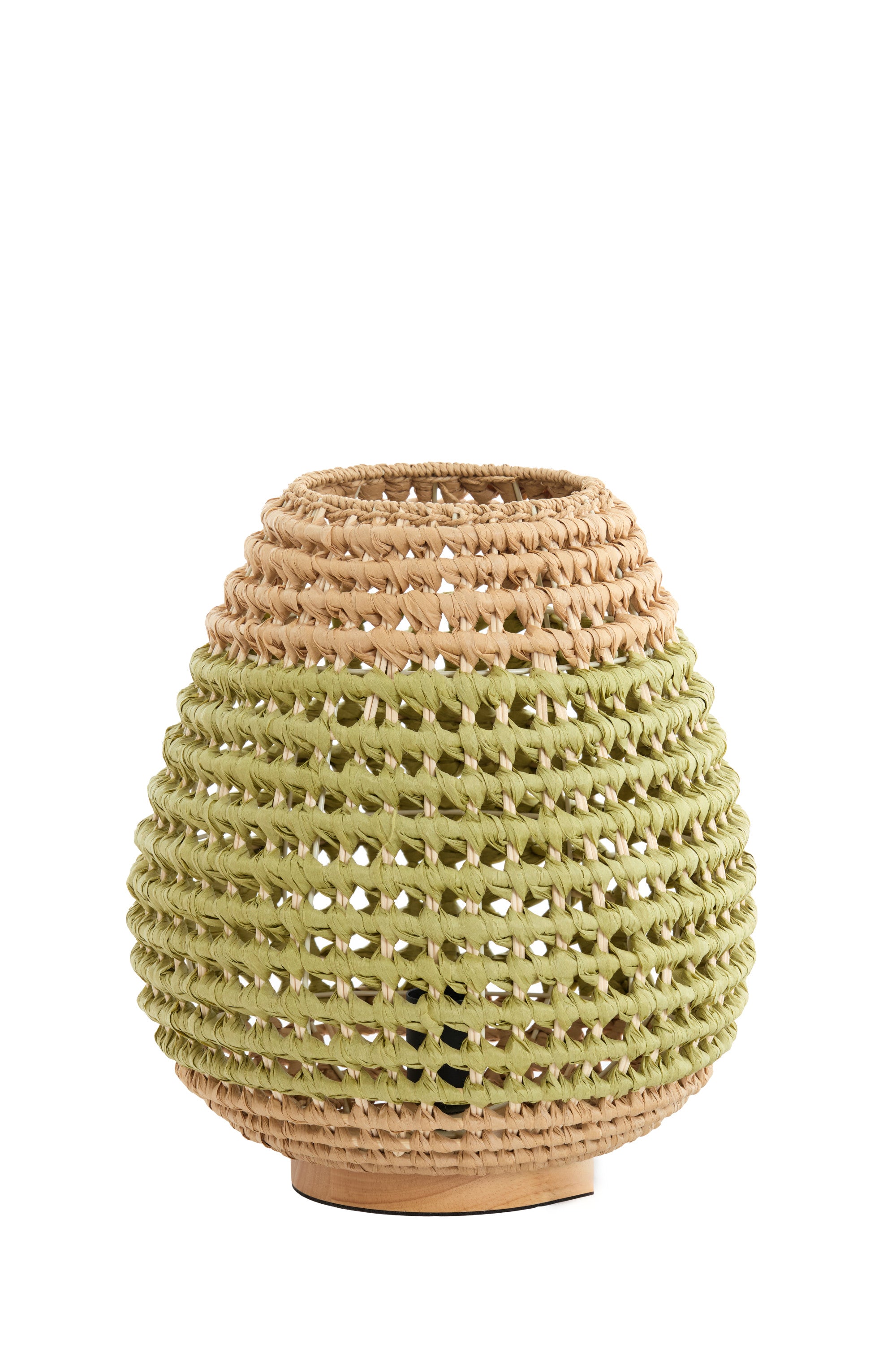 Kalipa Natural & Green Rattan Table Lamp