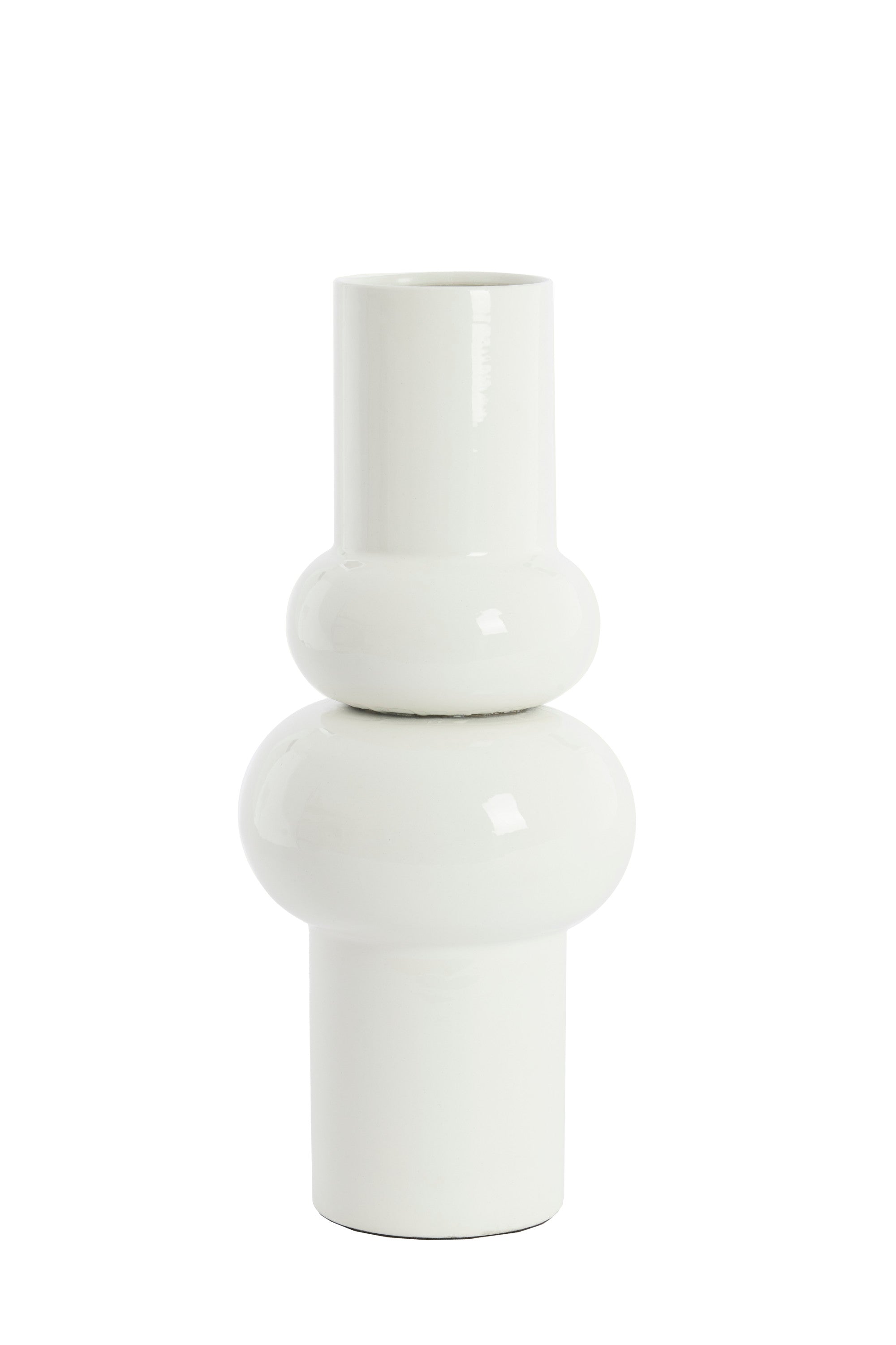 Irissa Cream Metal Vase 43cm