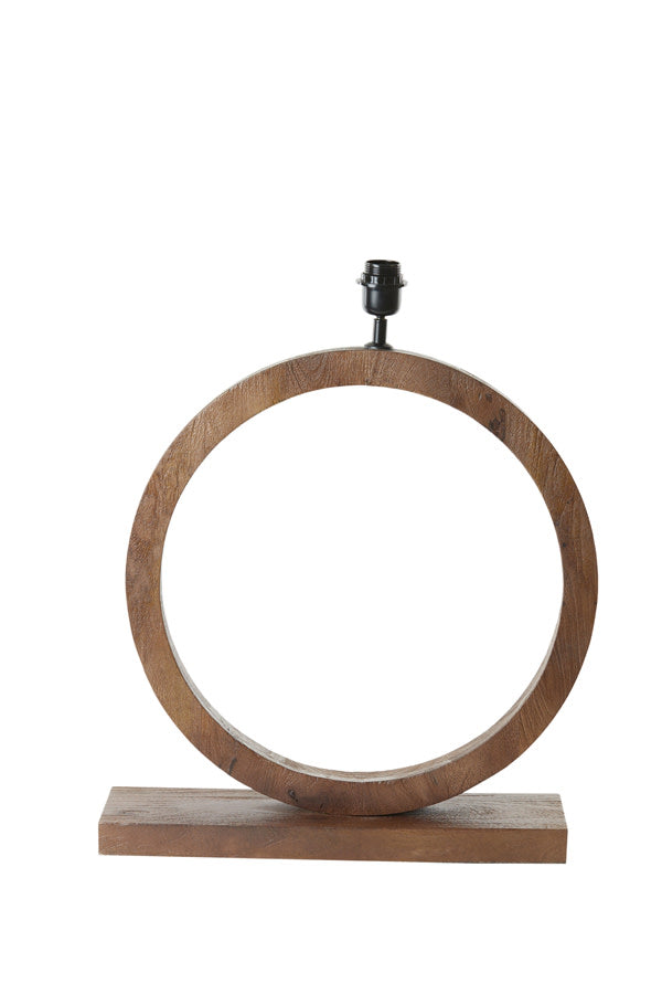 Tinar Matt Brown Wood Table Lamp Base 64cm