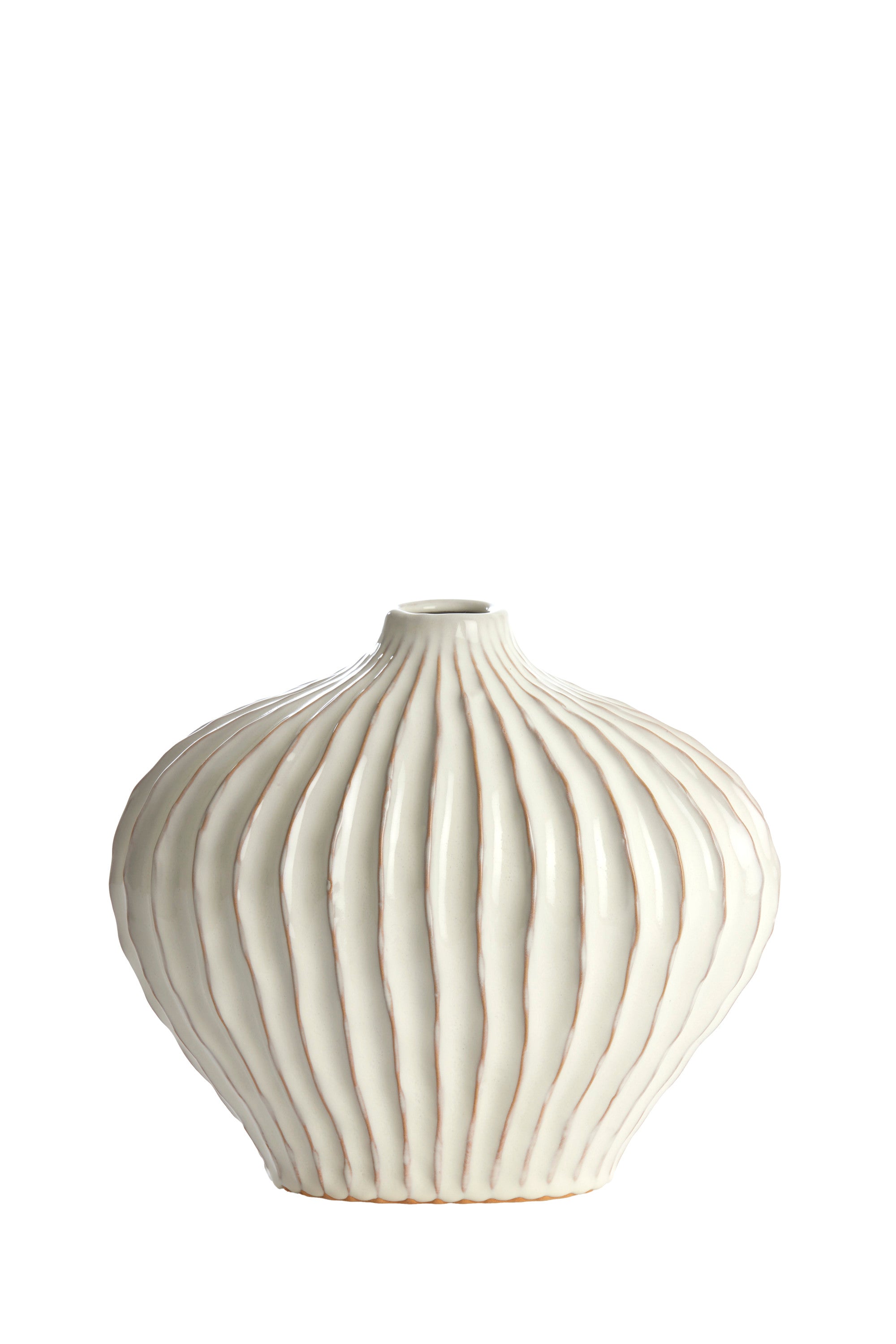 Lorito Cream Ceramic Vase 25cm