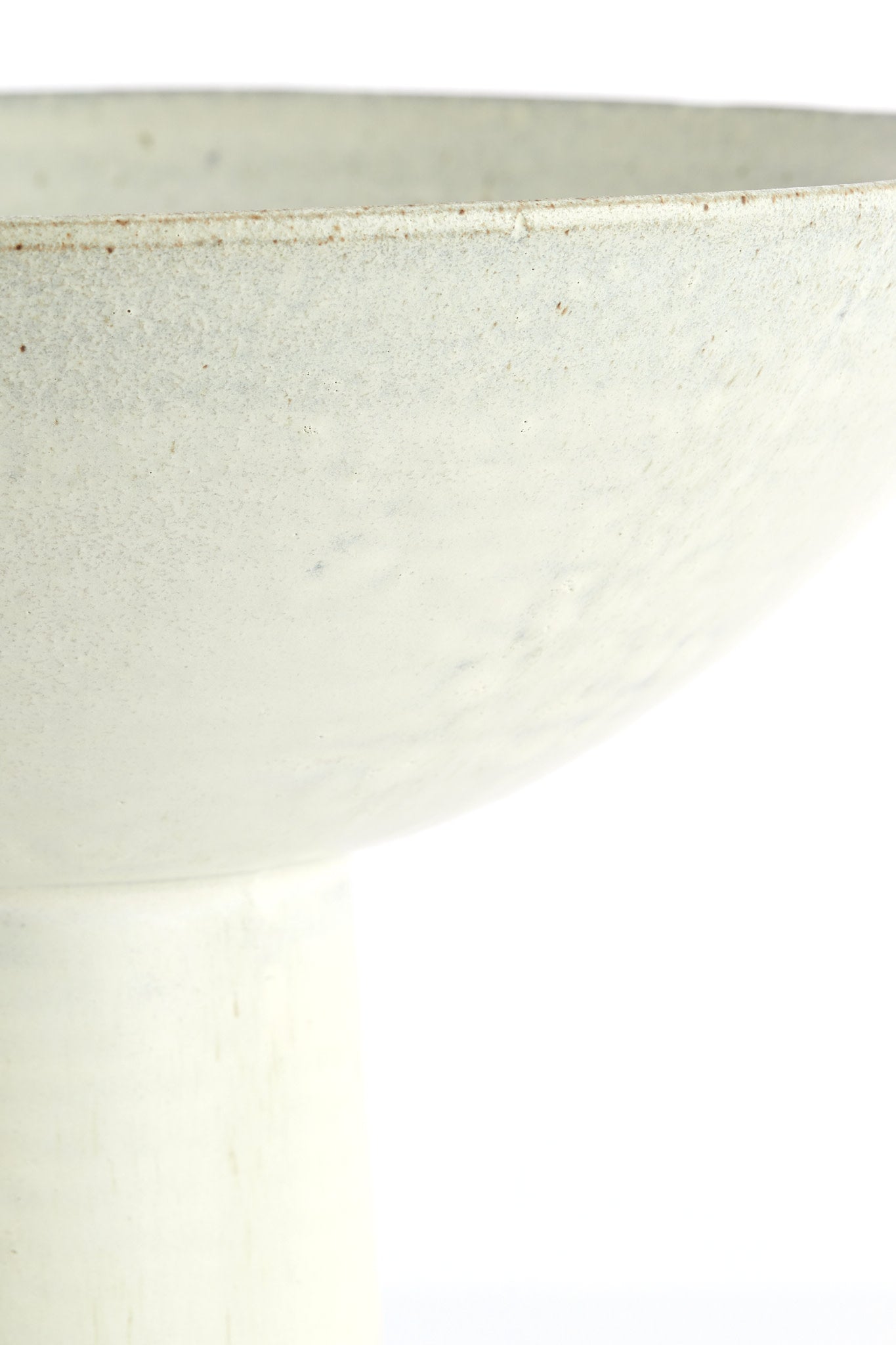 Vasco Matt Cream/Sand Ceramic Decorative Bowl on Stand
