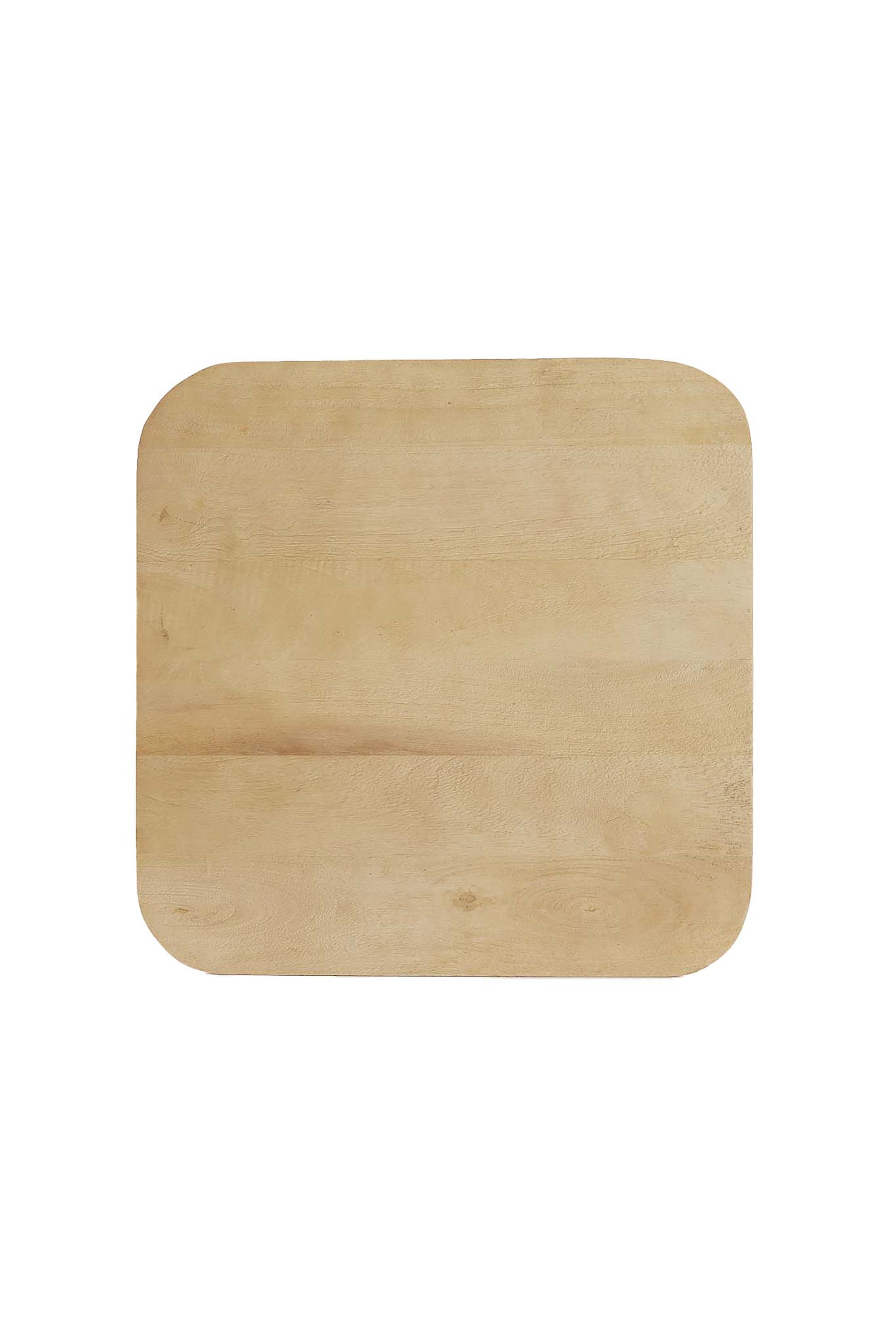 Dego Matt Natural Wood Round Side Table 59cm