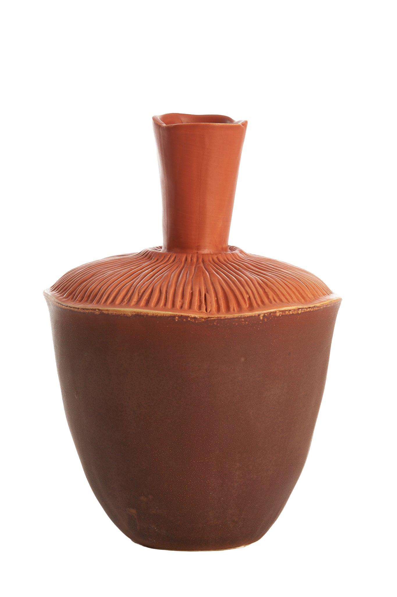 Neira Brown/Orange Ceramic Vase