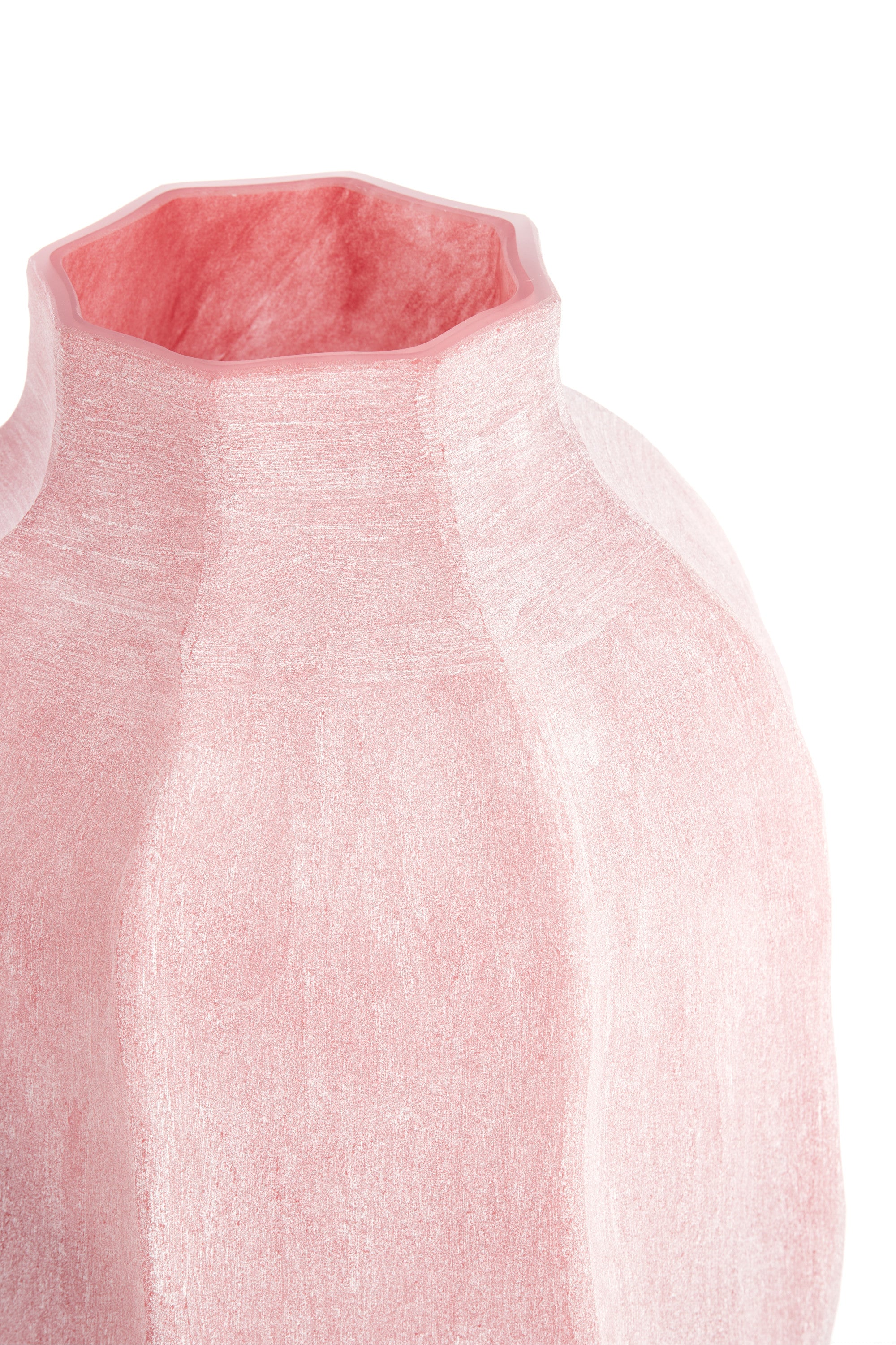 Tejeda Dark Pink Glass Vase 44.5cm