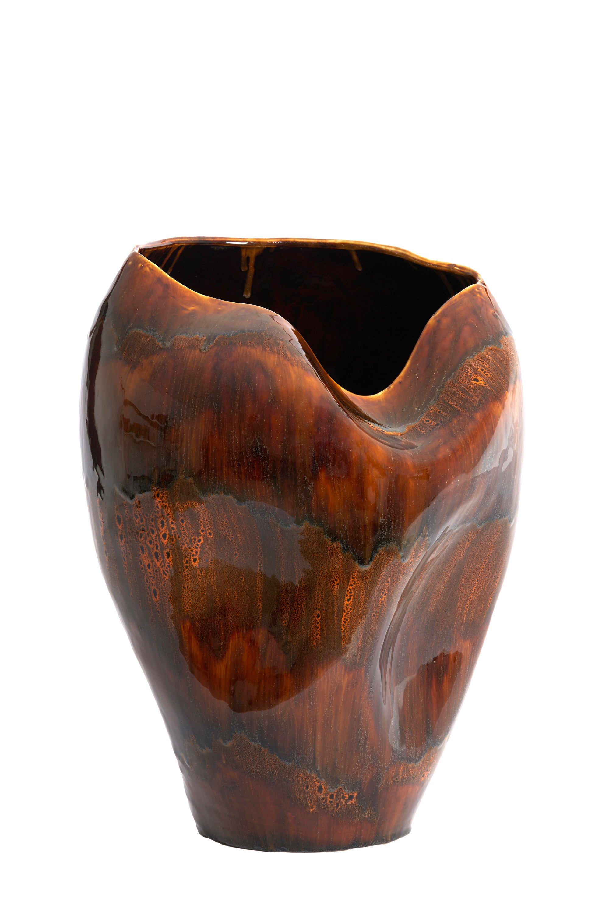 Azura Dark Brown Ceramic Vase 53cm