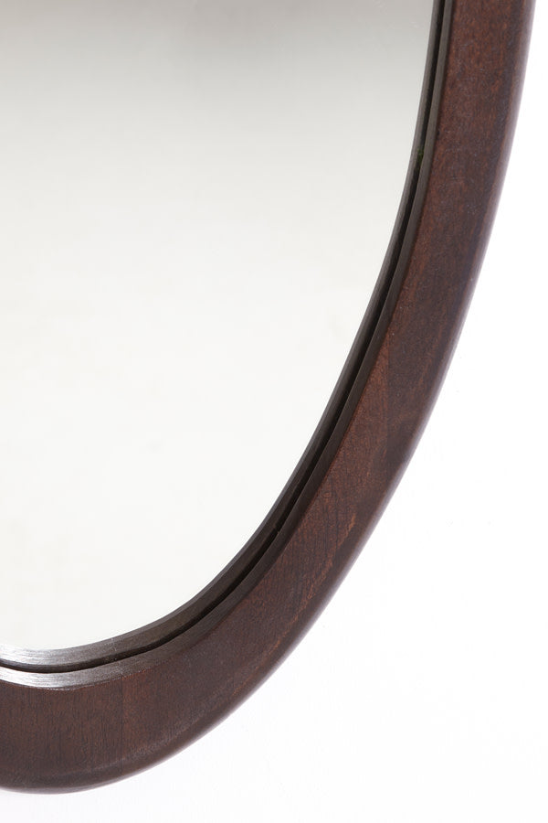 Salento Russet Wood Oval Full Length Leaner Mirror