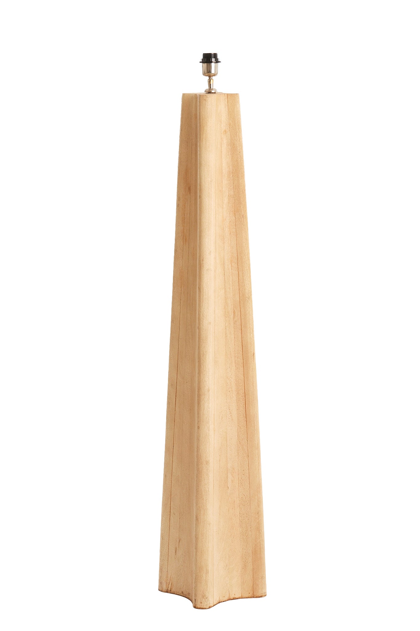 Navelli Matt Natural Wood Floor Lamp Base