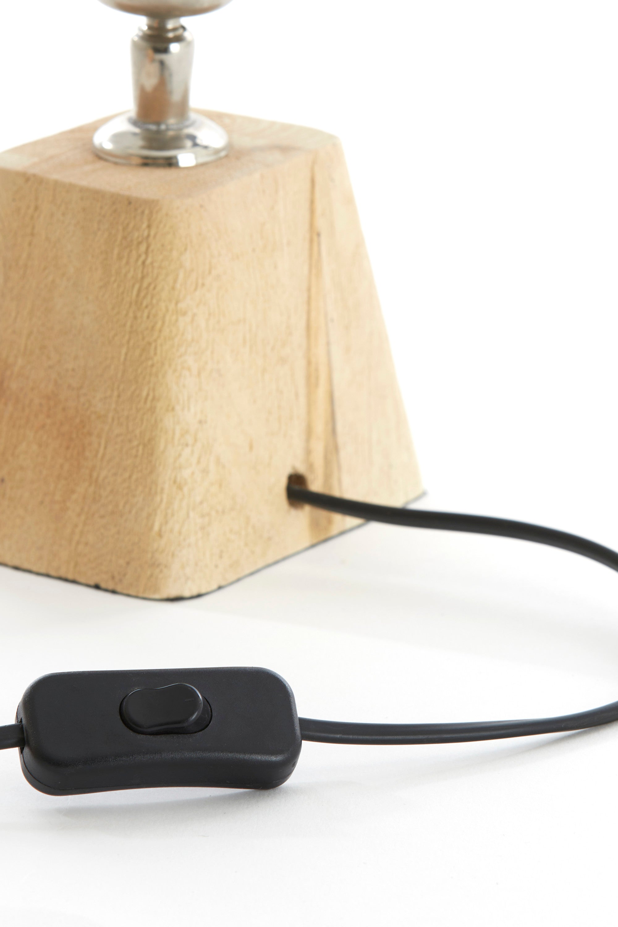 Kardan Matt Natural Wood Table Lamp Base 15cm