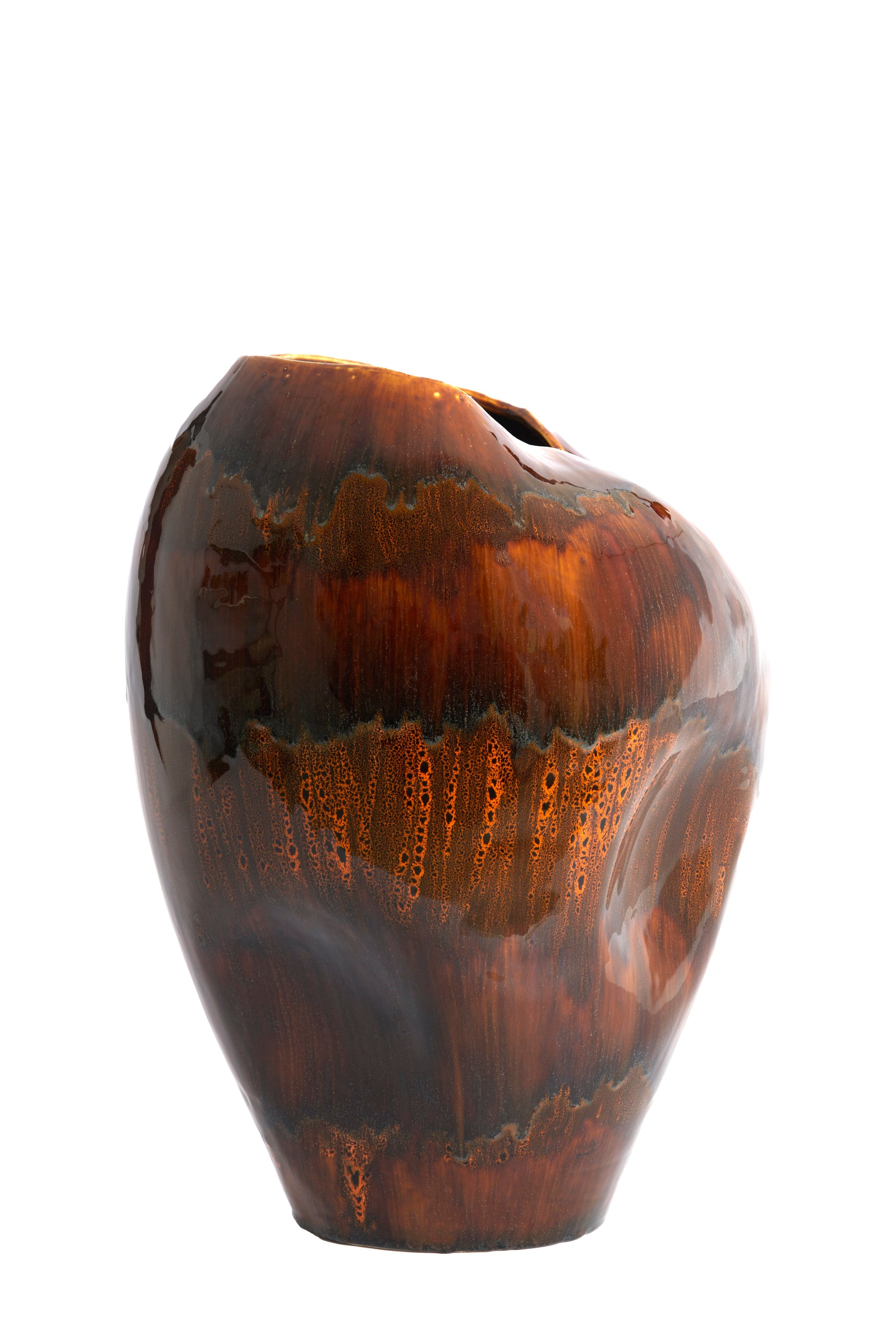 Azura Dark Brown Ceramic Vase 53cm