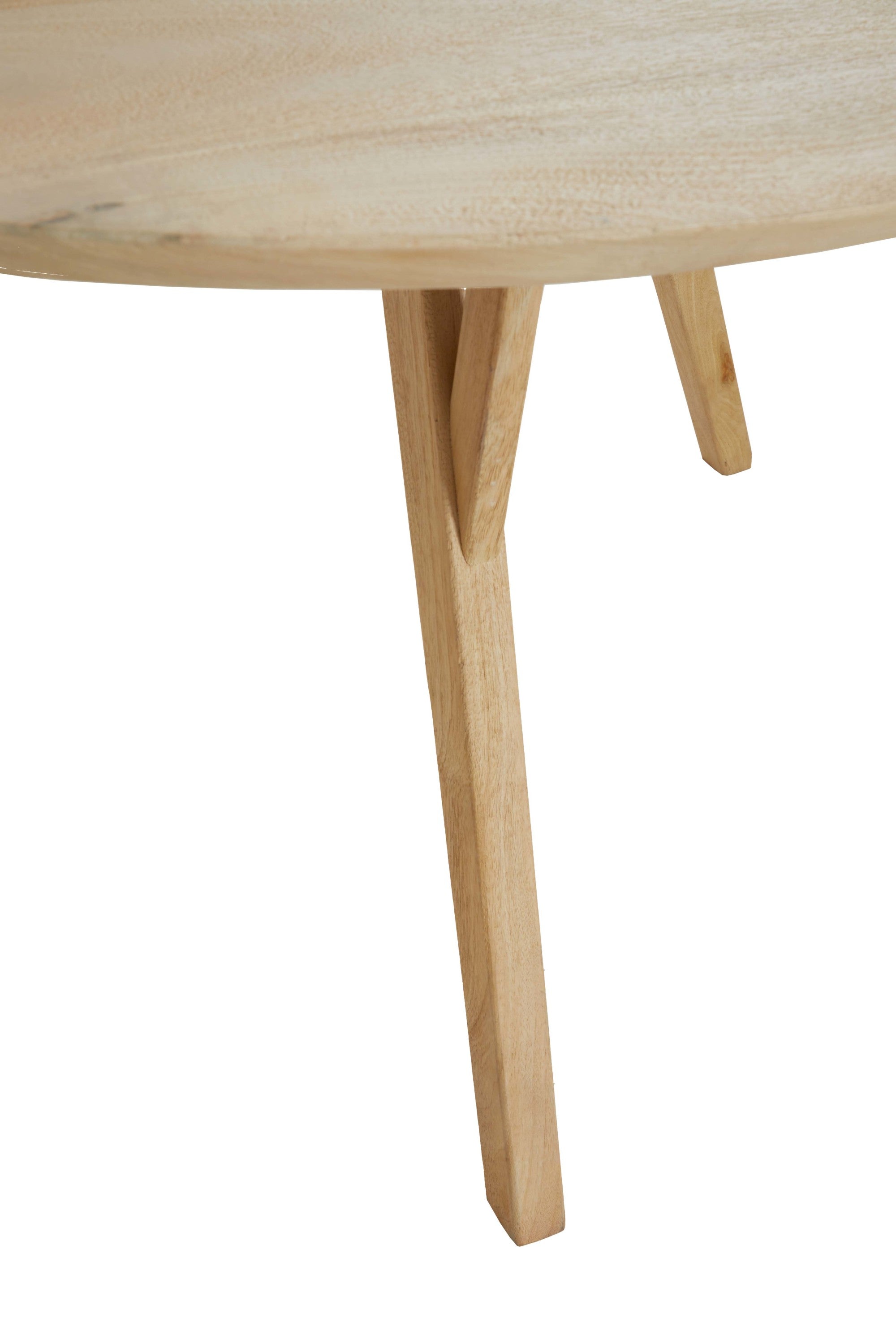 Quenza Natural Mango Wood Round Dining Table 120cm