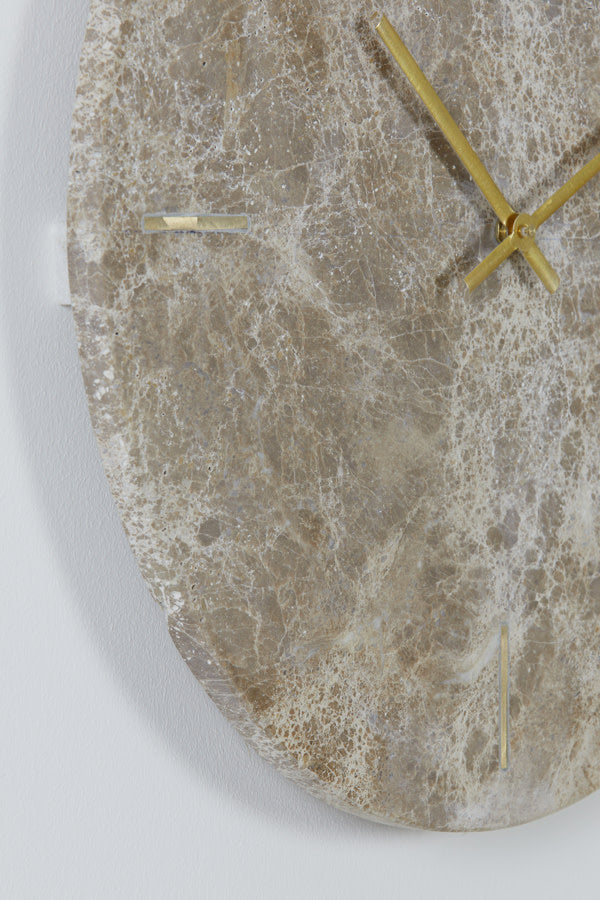Moreno Brown Marble Wall Clock