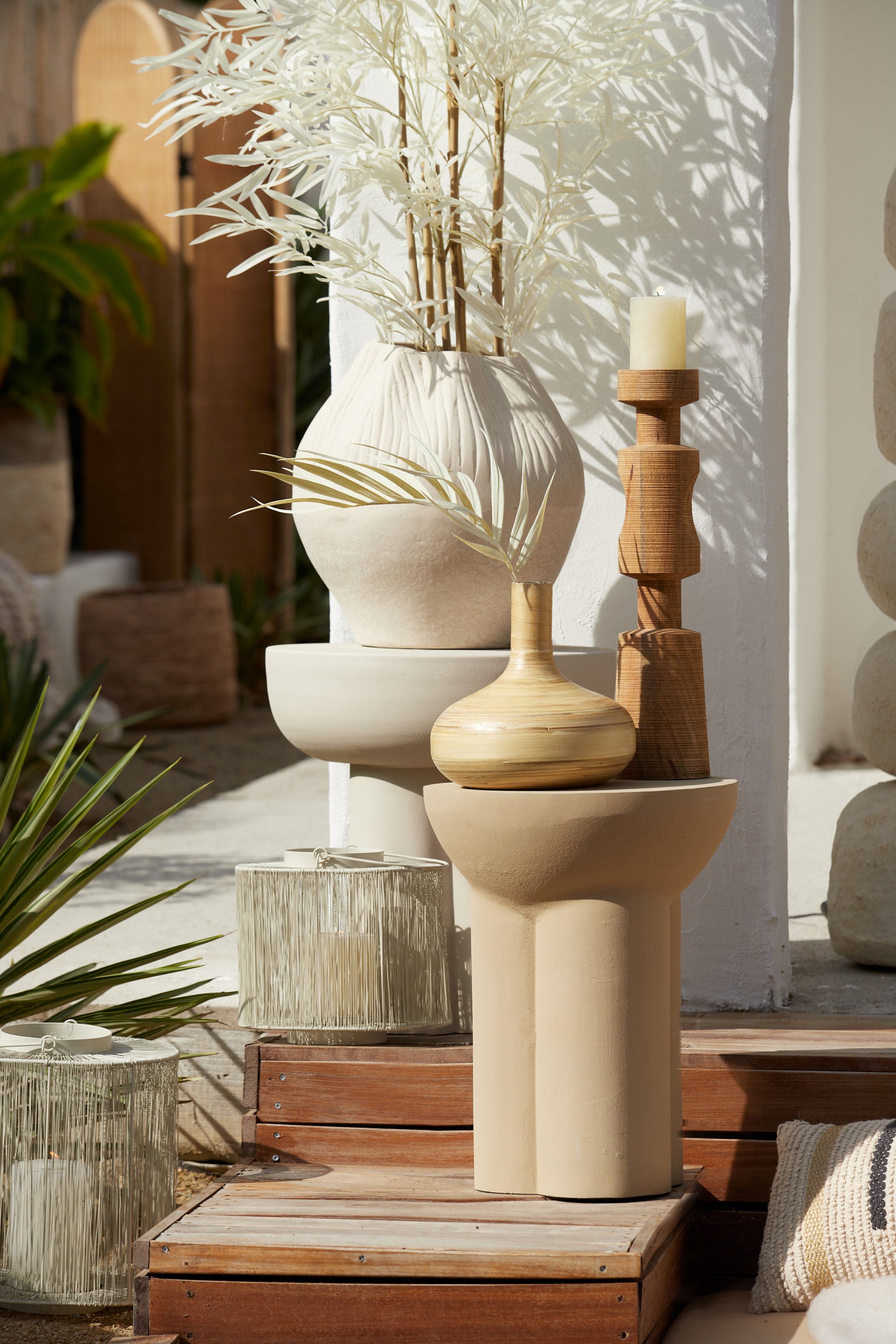 Polinna Matt Sand Side Table