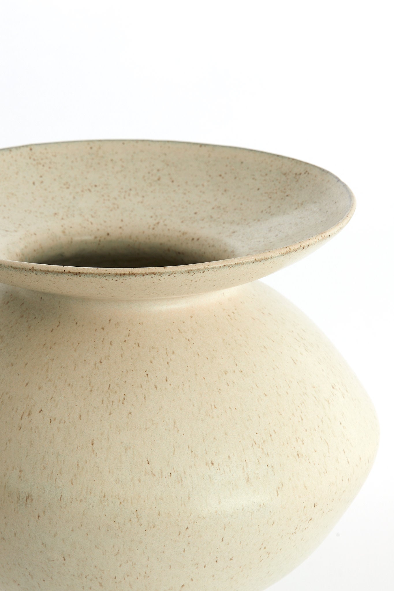 Ajuda Matt Cream/Sand Ceramic Vase 33.5cm