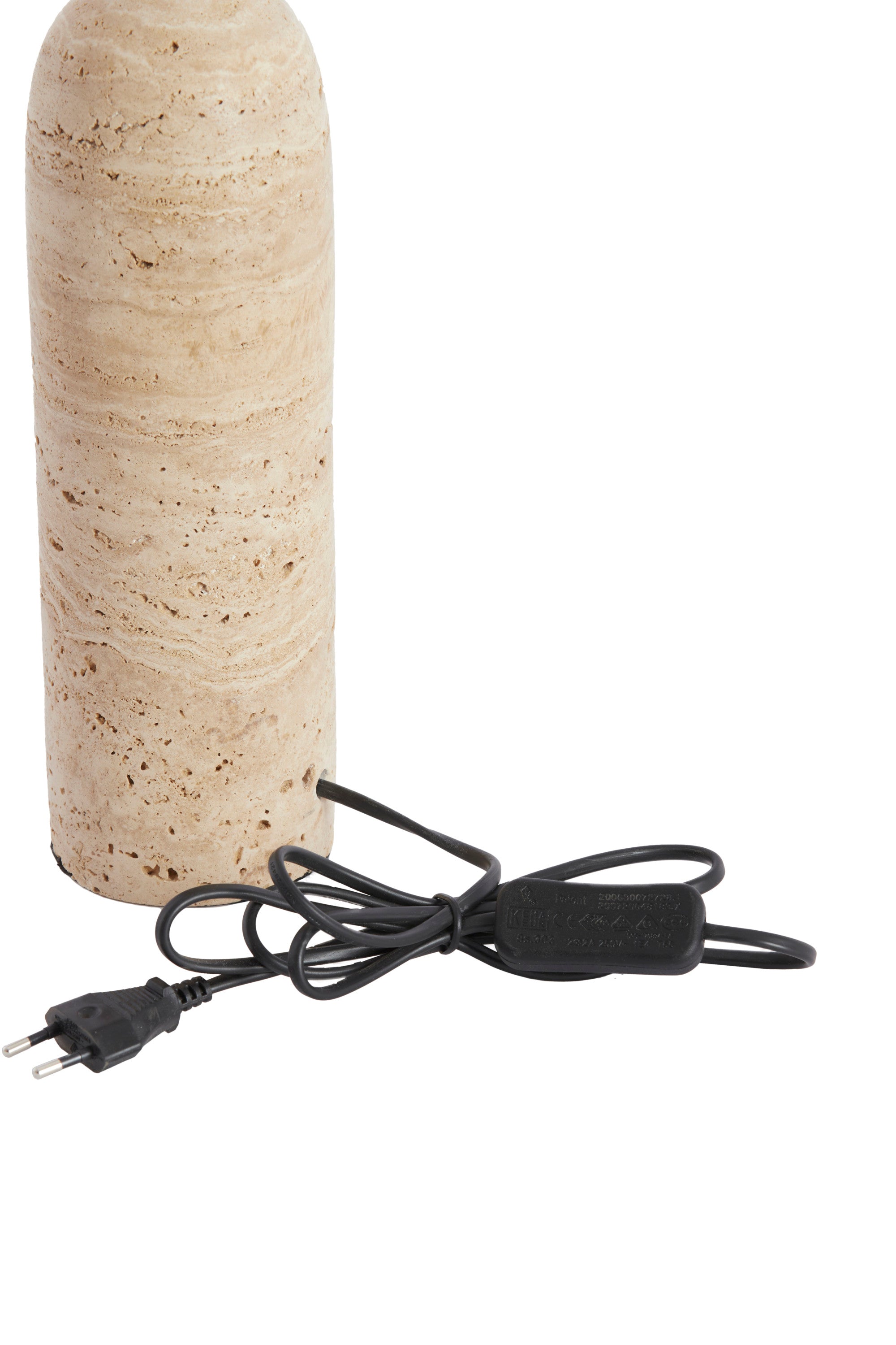 Malakai Sand Travertine Table Lamp Base 28cm
