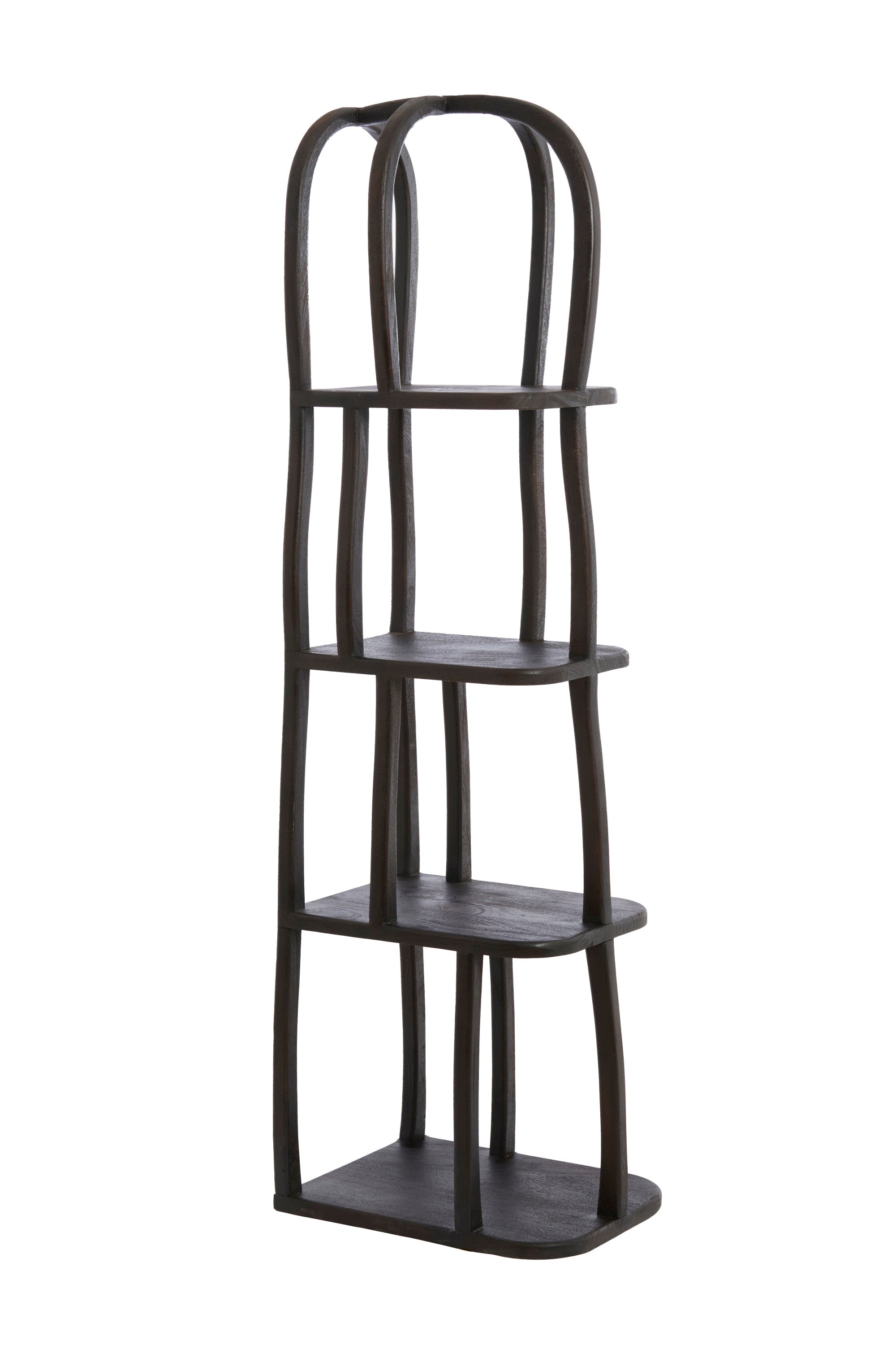 Lowe Matt Dark Russet Wood Open Display Unit