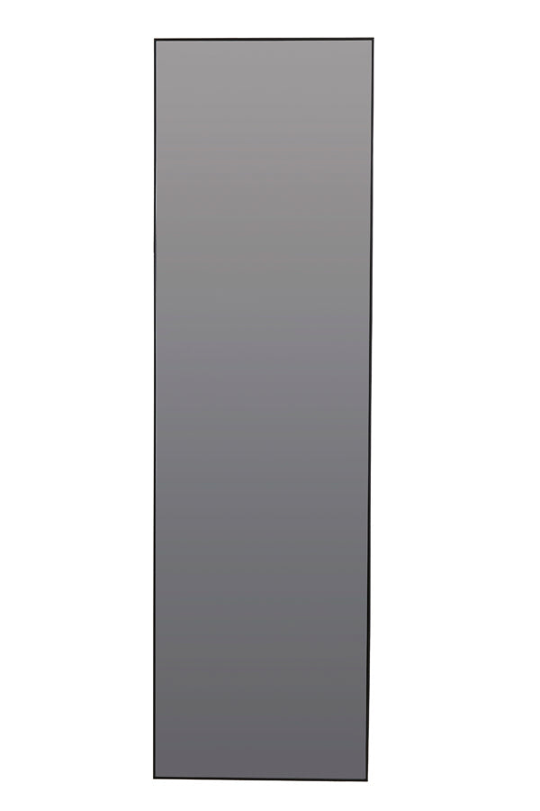 Zeneta Smoked Glass & Black Rectangular Full Length Leaner Mirror 170cm