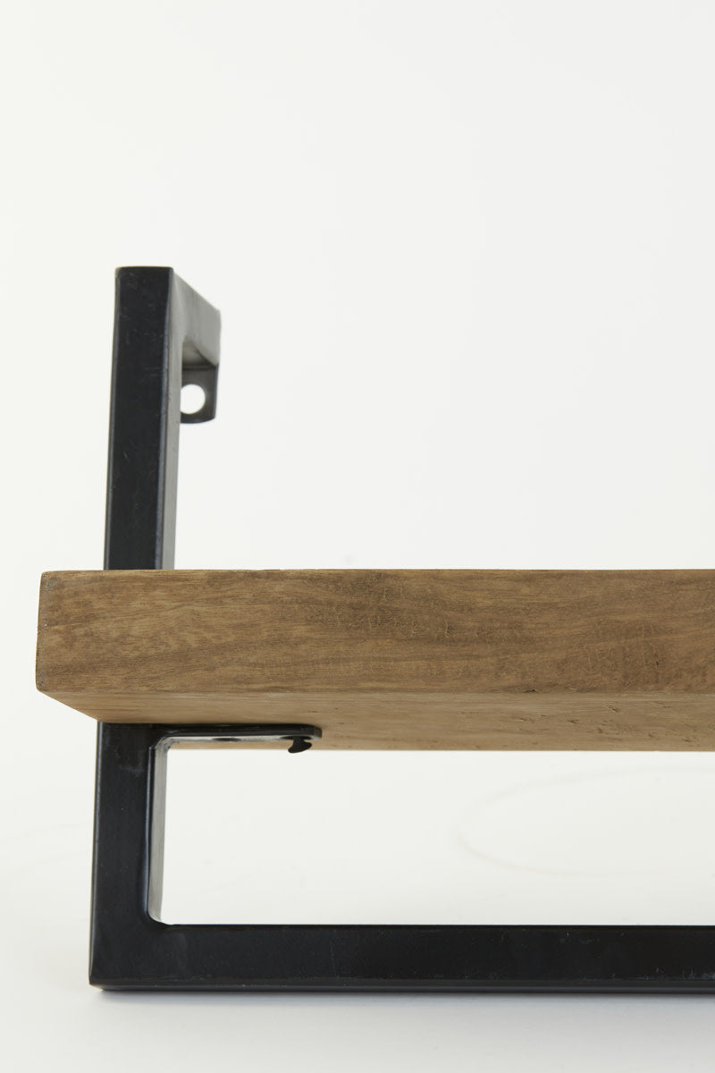 Maddison Dark Brown Wood Wall Shelf 120cm