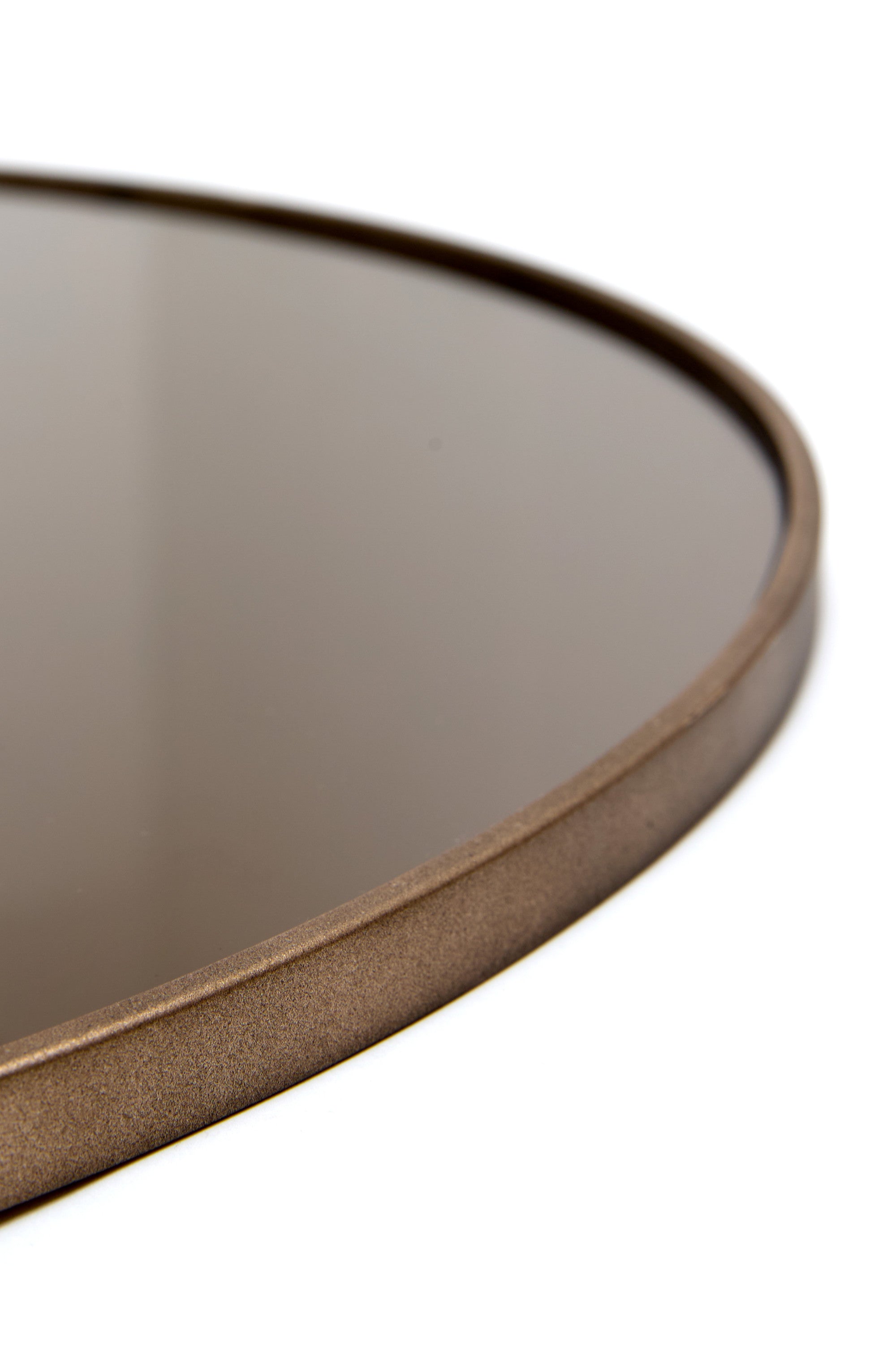 Espejo Brown Glass Round Mirror 116cm