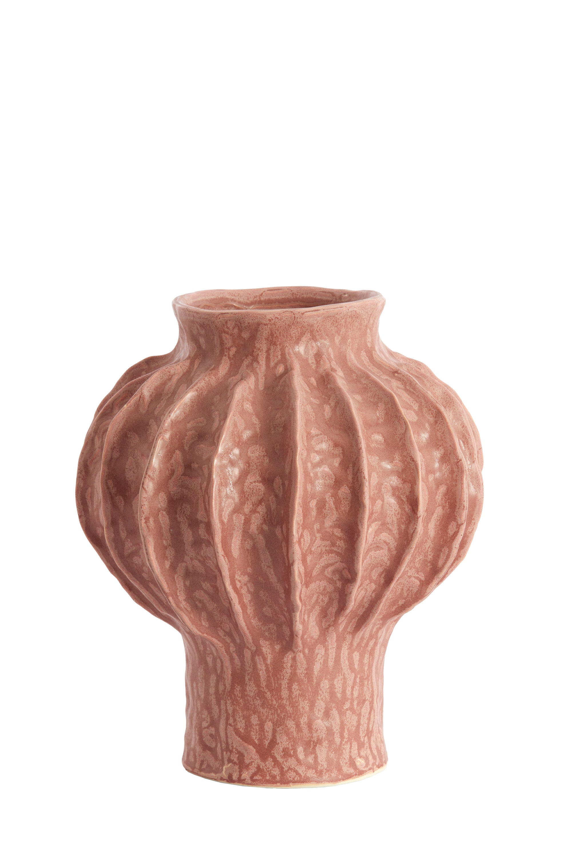 Hakone Coral/Red Ceramic Vase