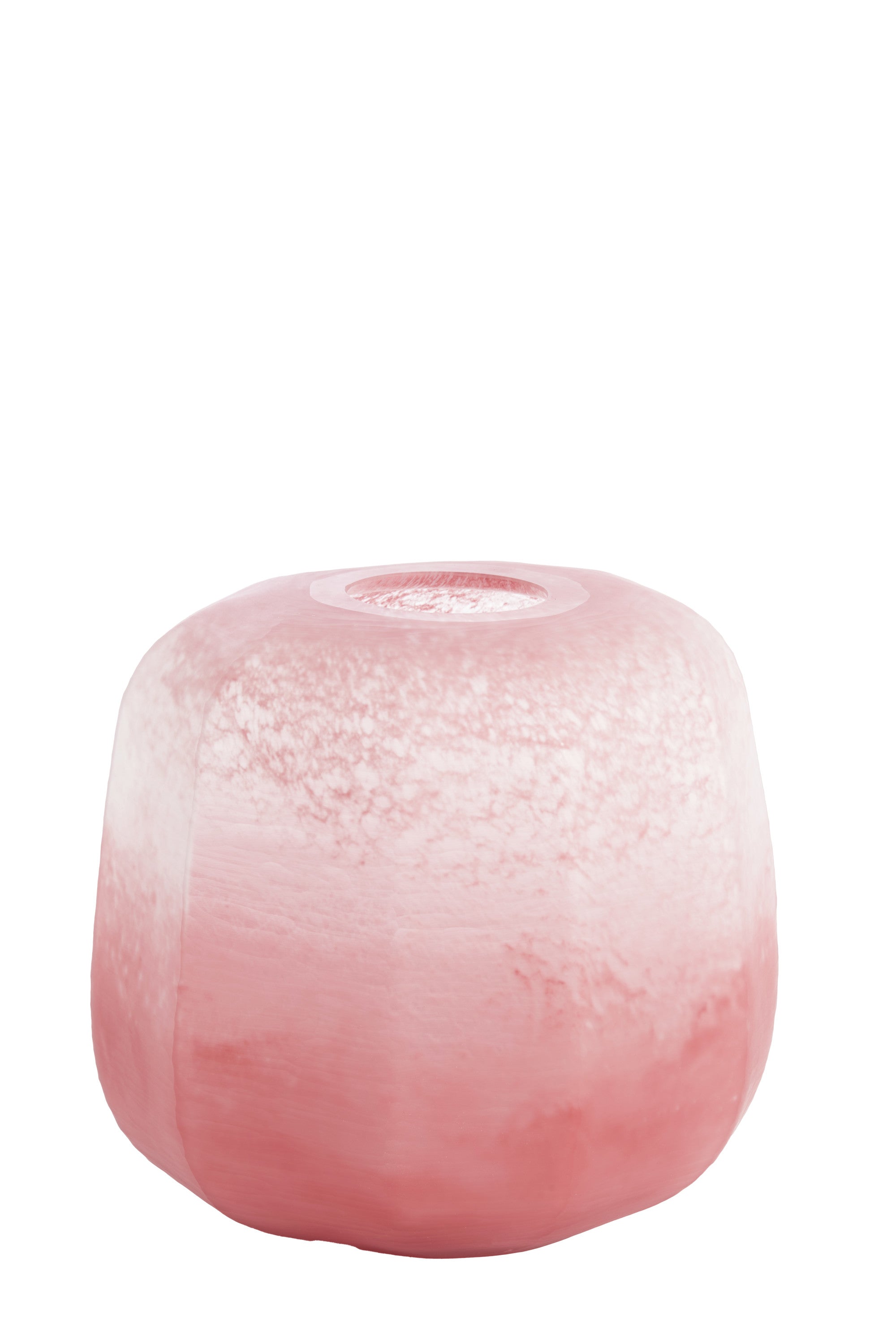 Pacengo Coral/Light Pink Glass Vase 32cm