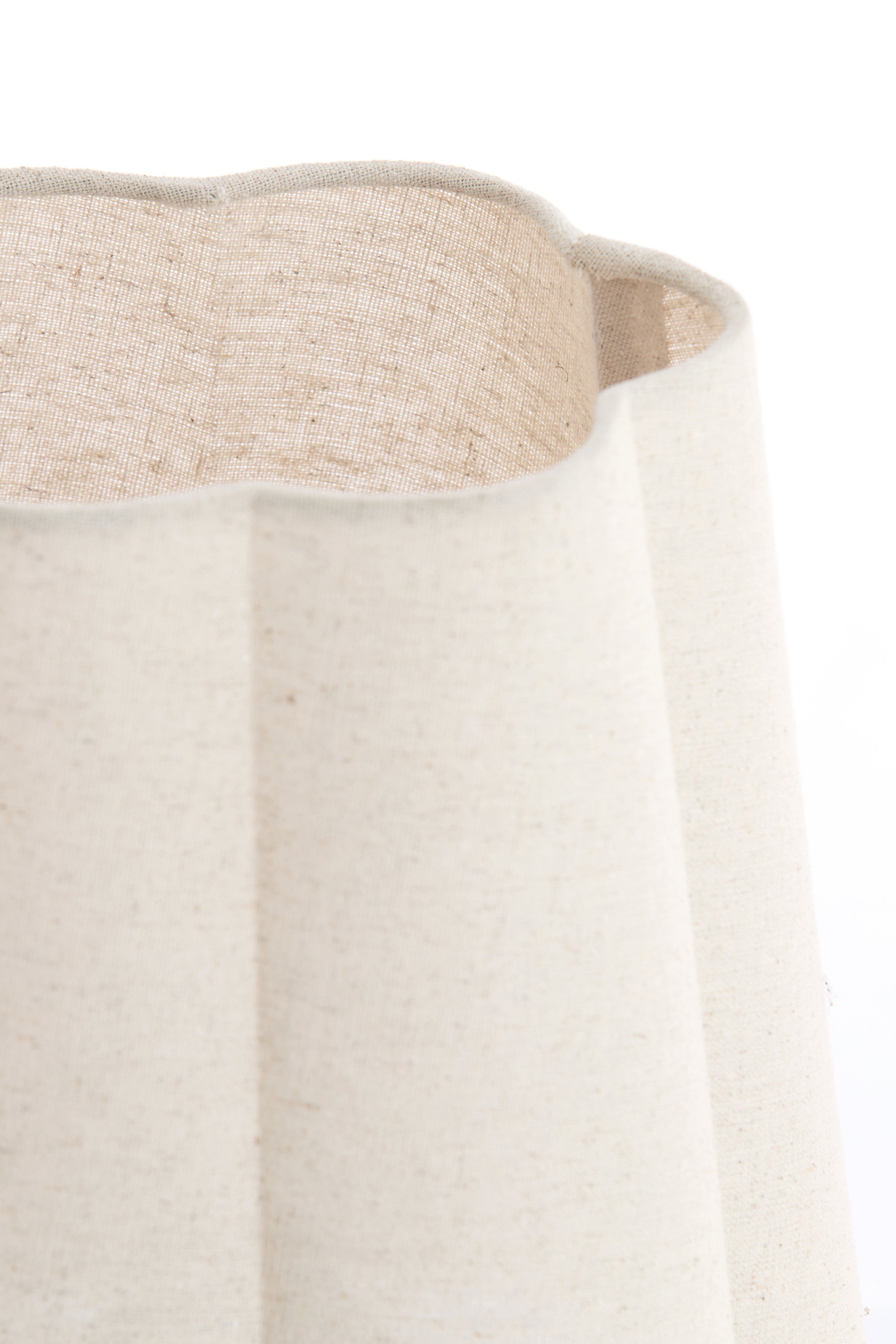 Musaby White Linen Table Lamp