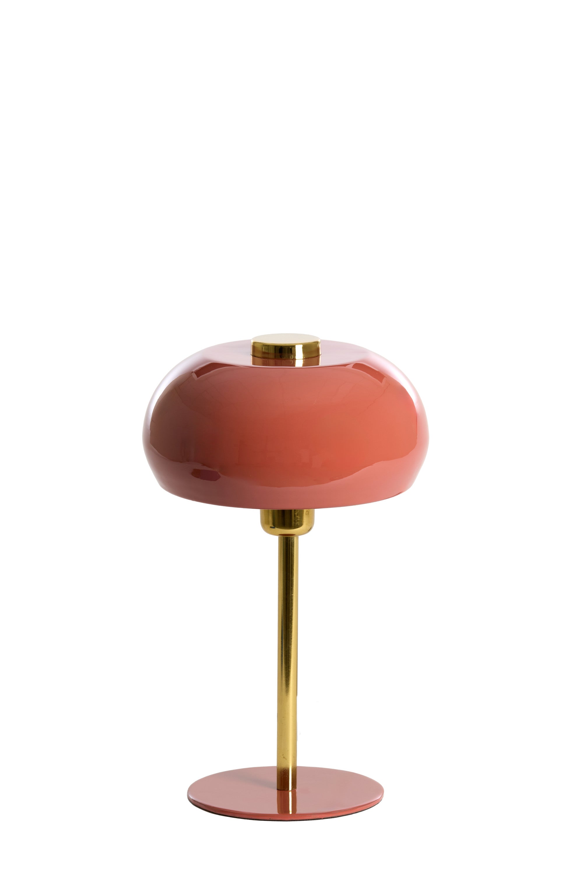 Surin Gloss Coral & Gold Metal Table Lamp