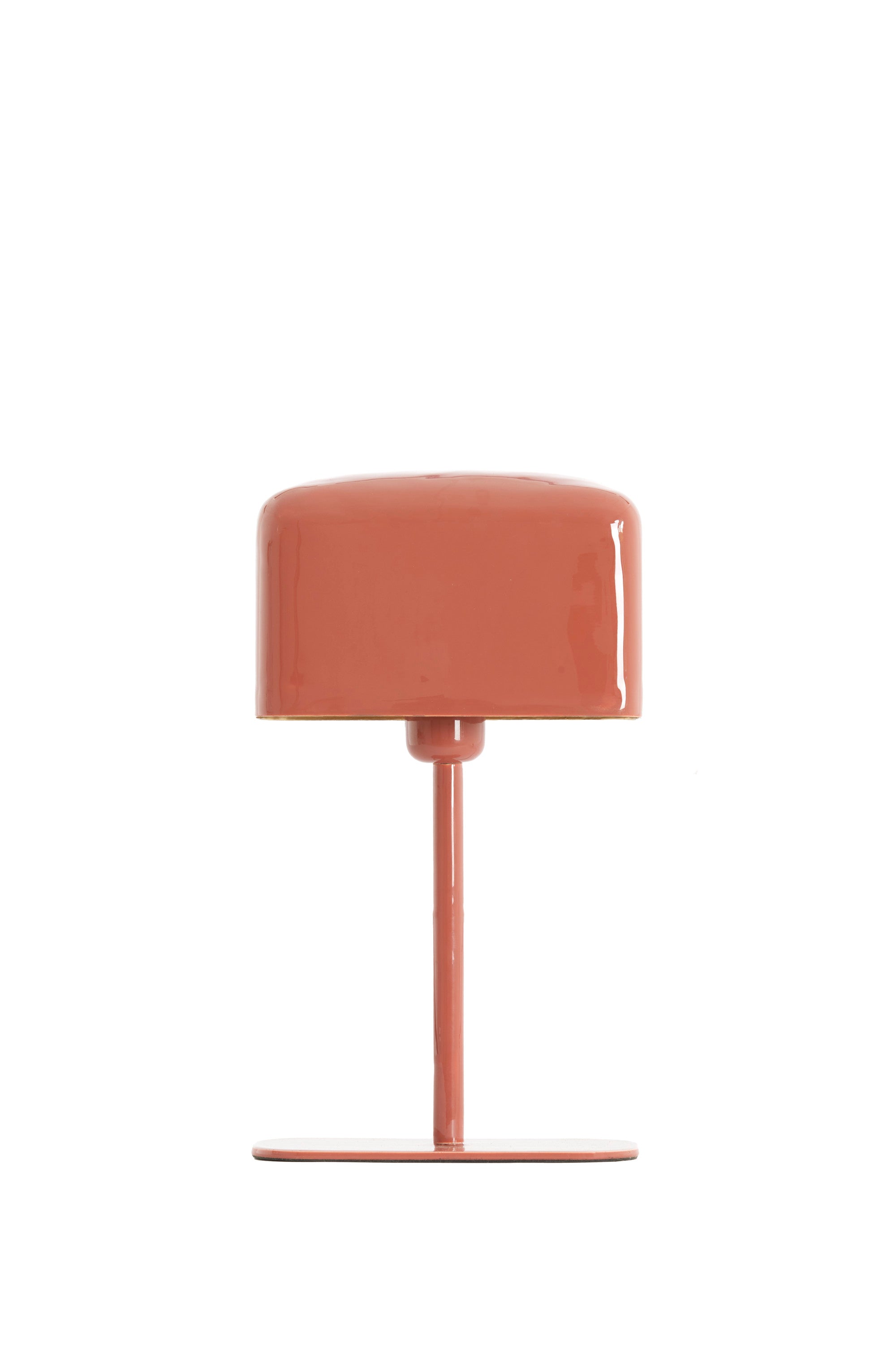 Elenie Gloss Dark Coral Metal Table Lamp