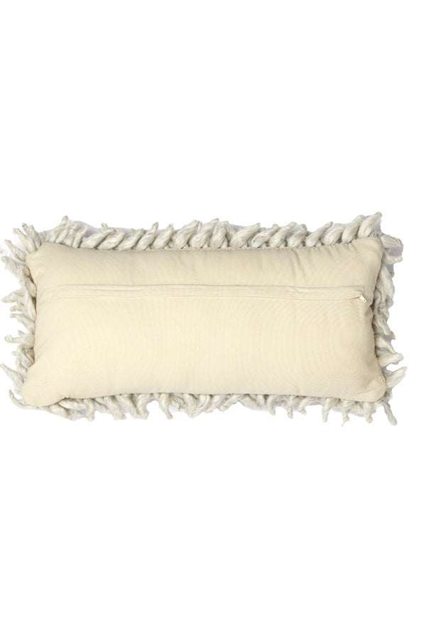 Comallo Natural Shaggy Rectangular Cushion 60x30cm