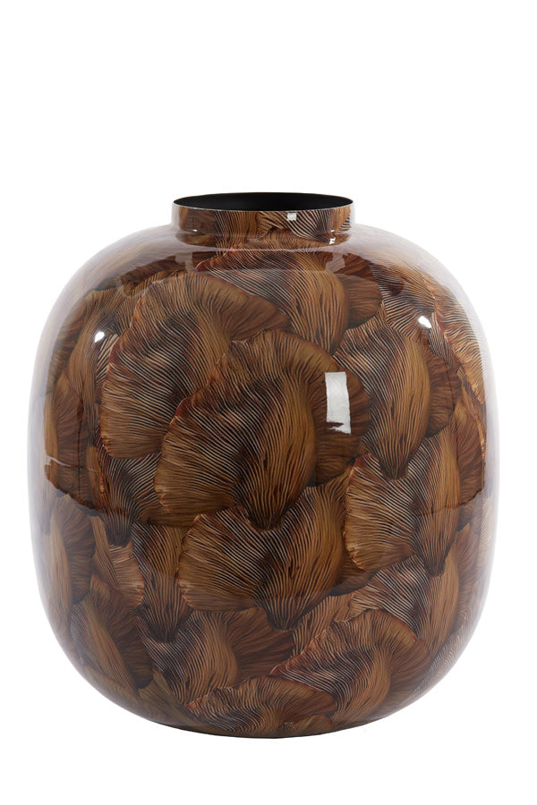 Milos Tonal Brown Metal Vase 40cm