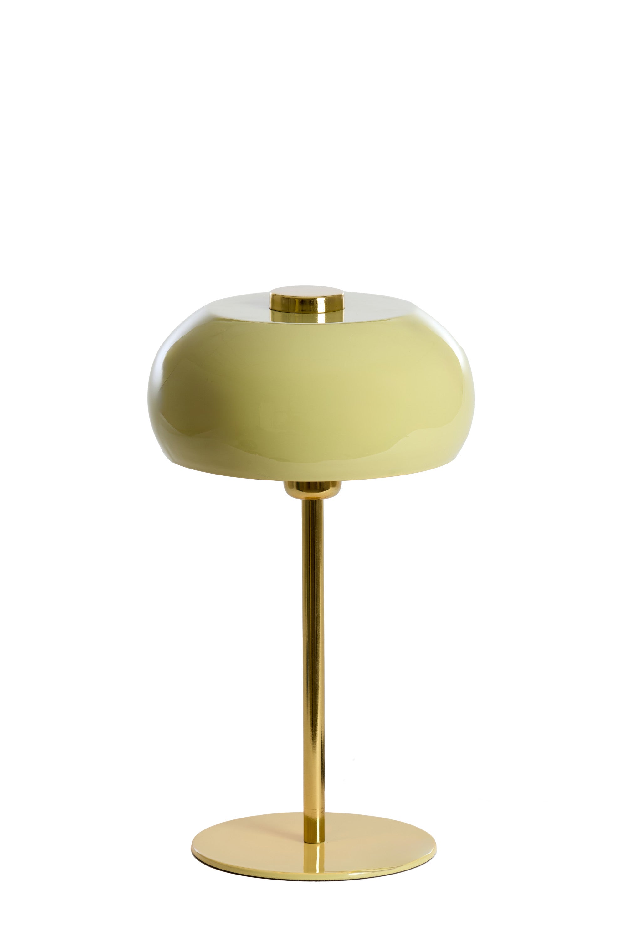 Surin Gloss Light Green & Gold Metal Table Lamp