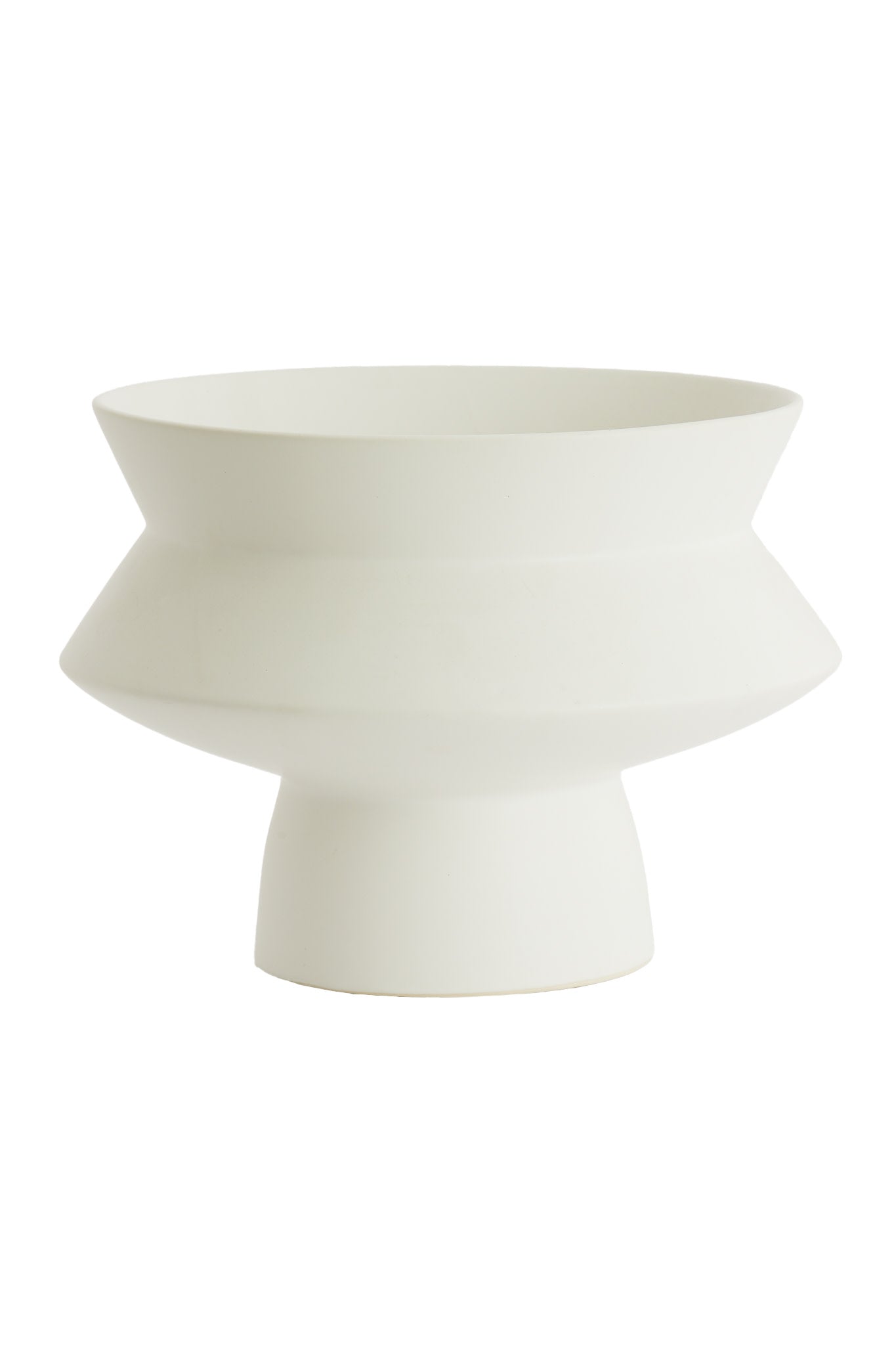 Vicento Matt White Ceramic Vase