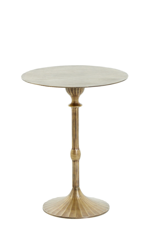 Janna Antique Bronze Metal Round Side Table 50cm