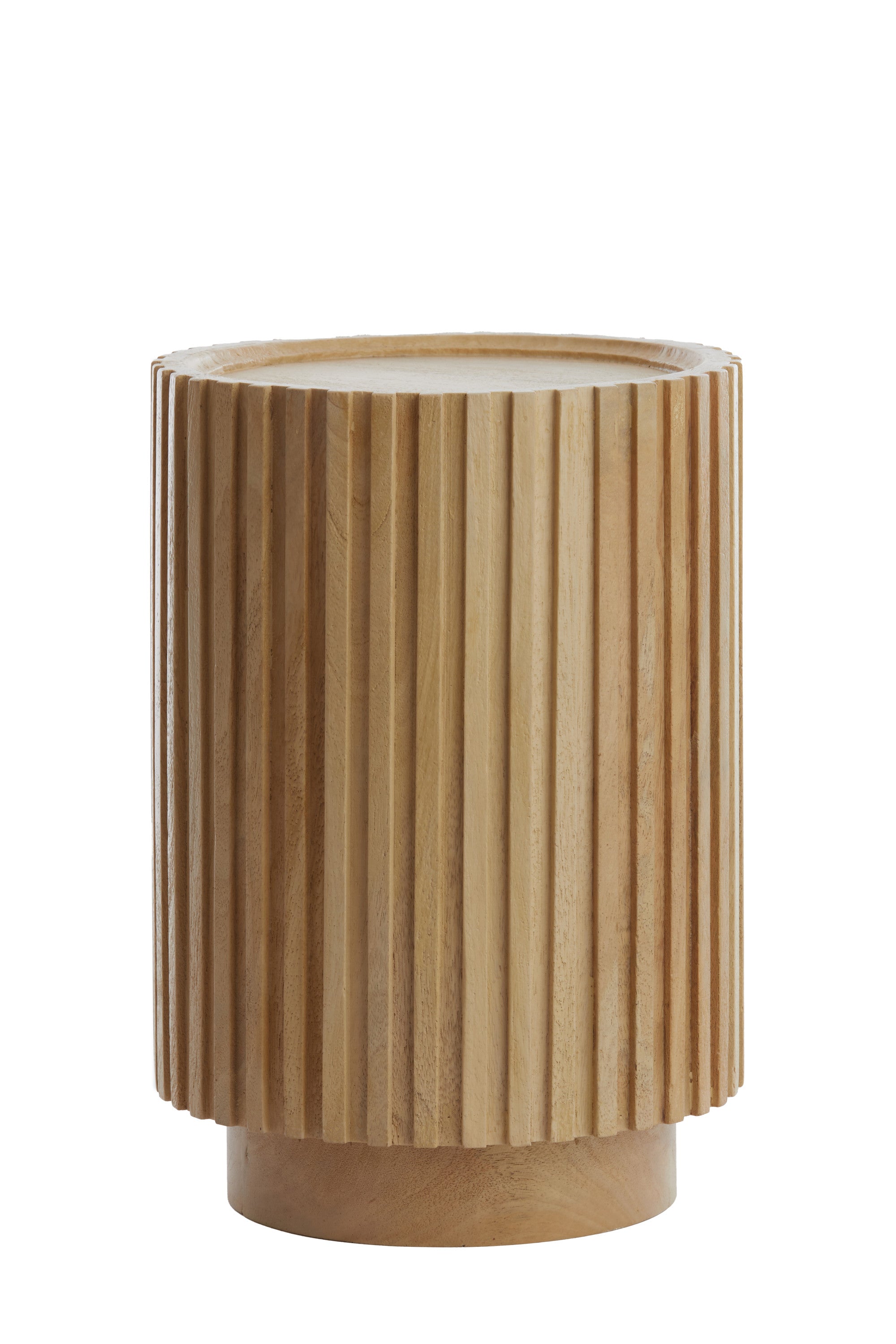 Kiyose Natural Mango Wood Round Side Table