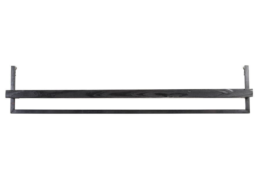 Maddison Matt Black Wood Wall Shelf 120cm