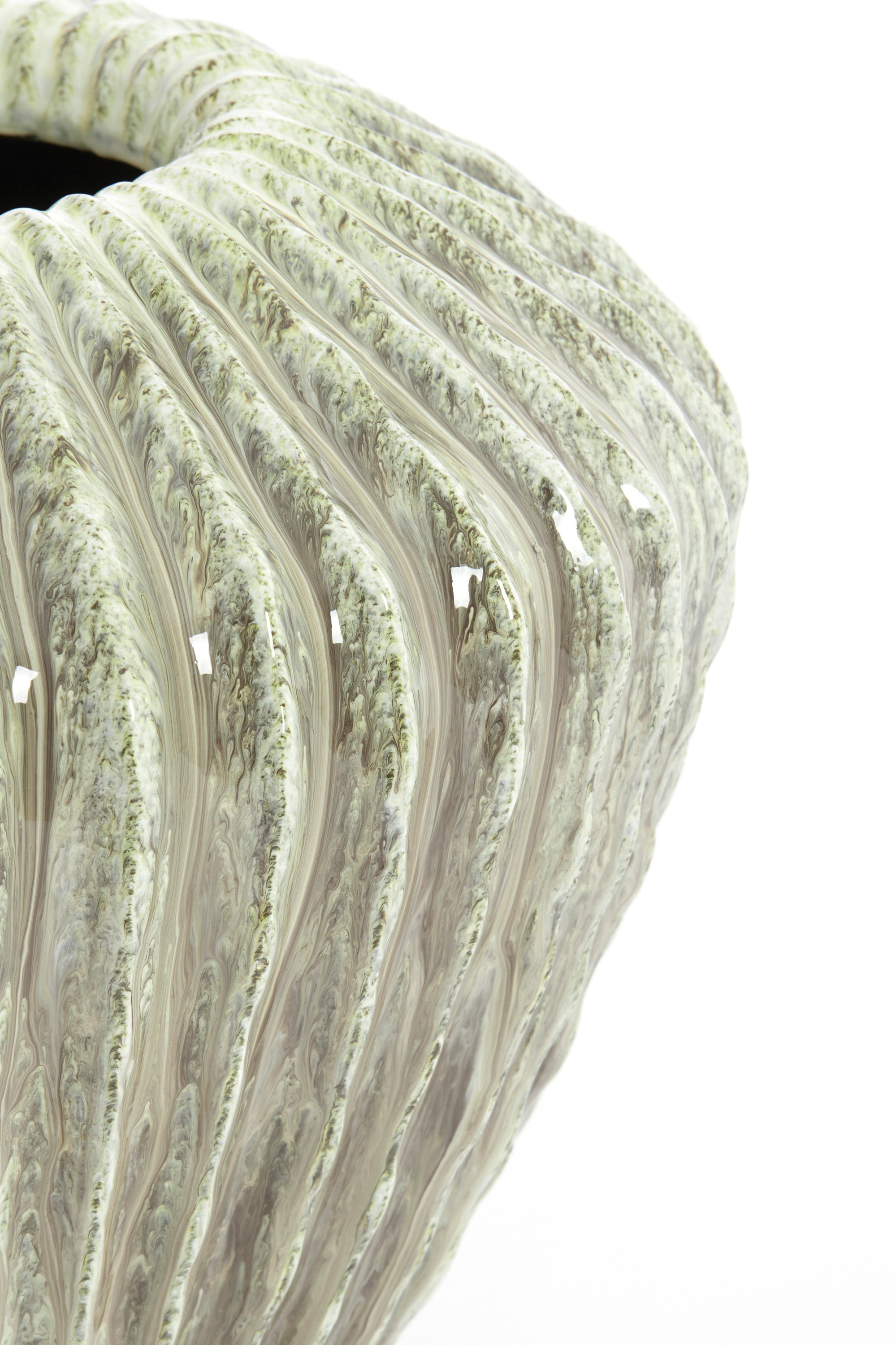 Cacti Gloss Mint Green Decorative Planter 28cm