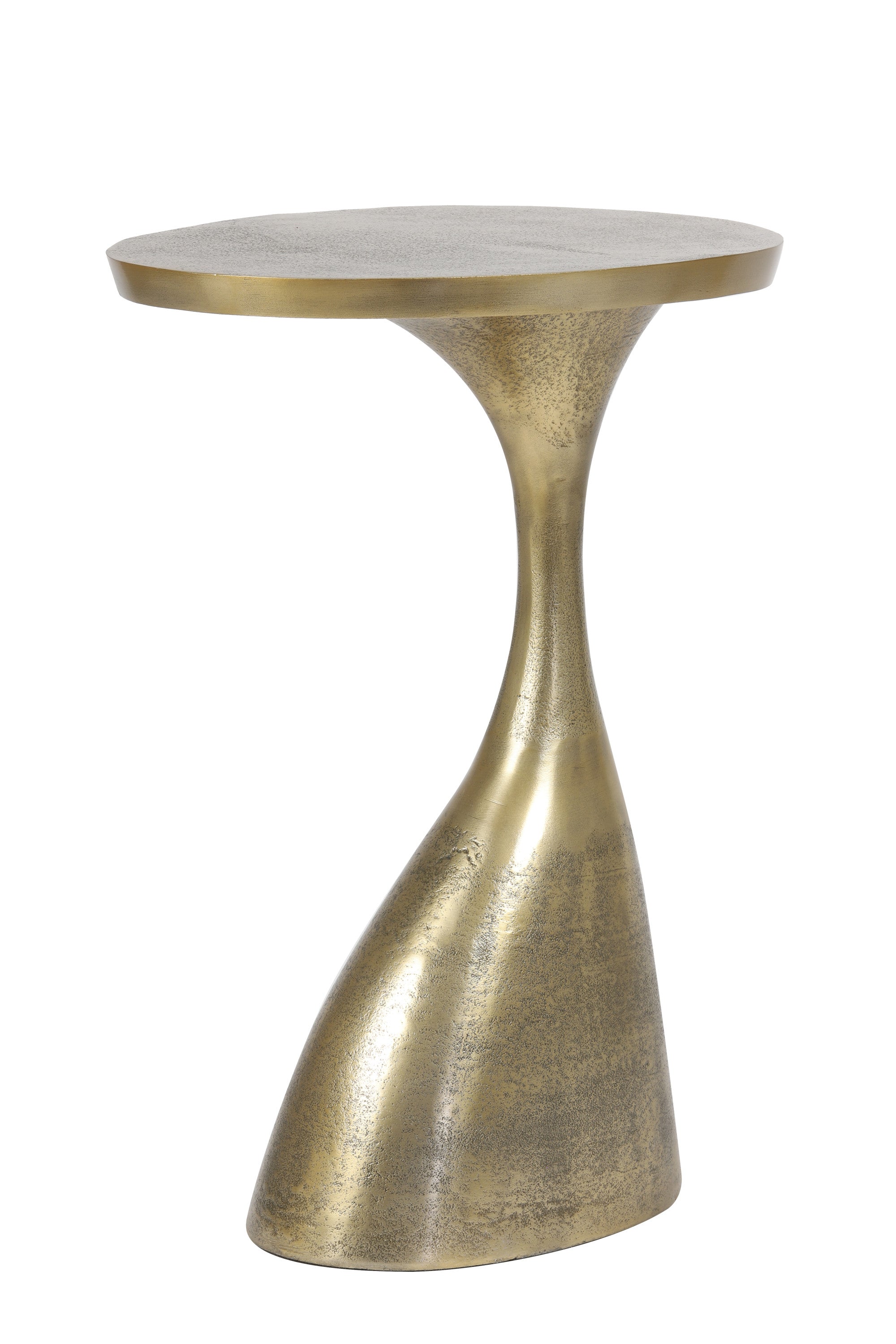 Macau Antique Bronze Metal Oval Side Table 55cm