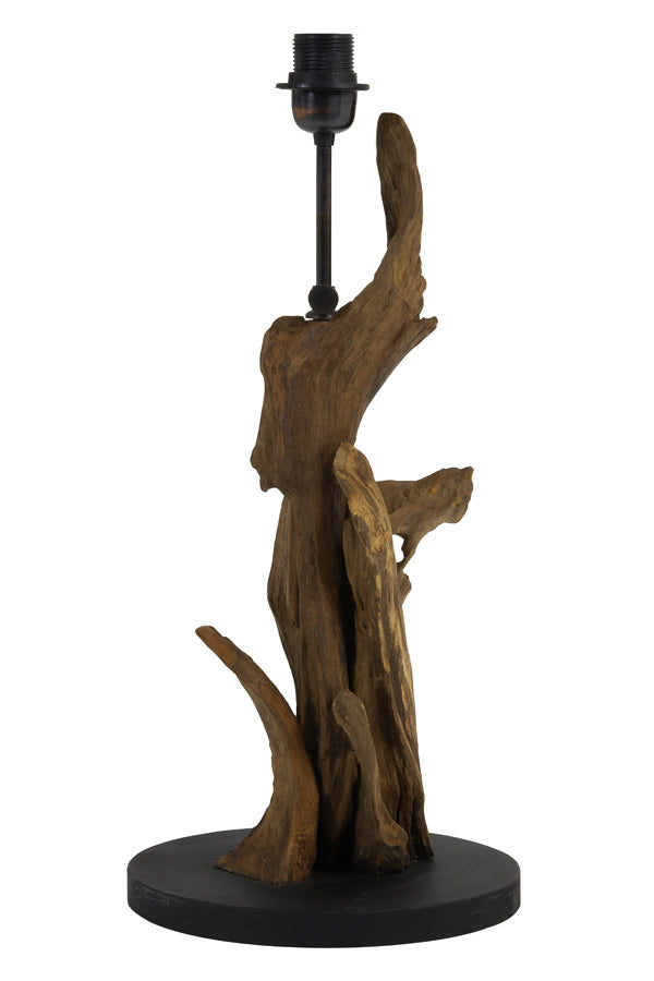 Ikal Natural Brown Wood Table Lamp Base