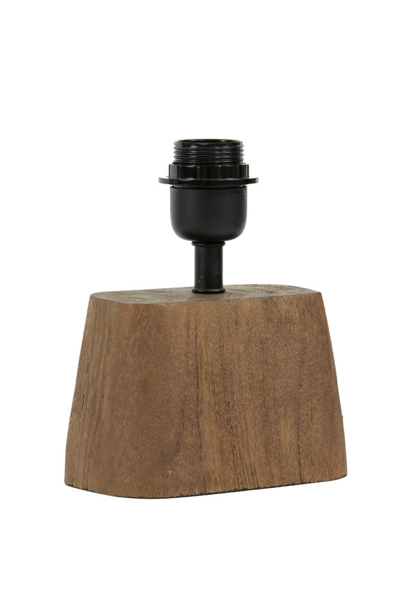 Kardan Matt Brown Wood Table Lamp Base 21cm