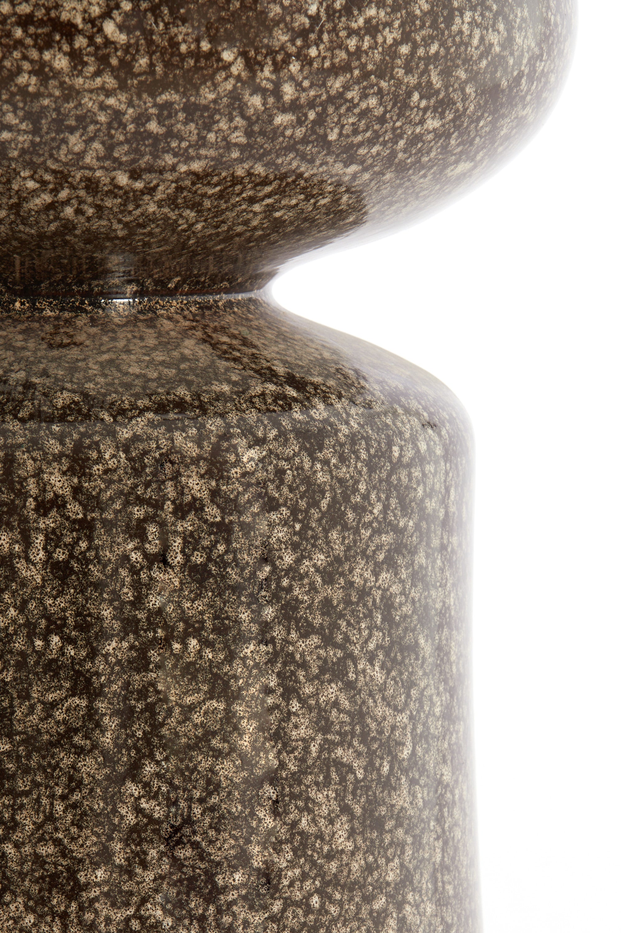 Kotor Dark Brown Ceramic Round Side Table