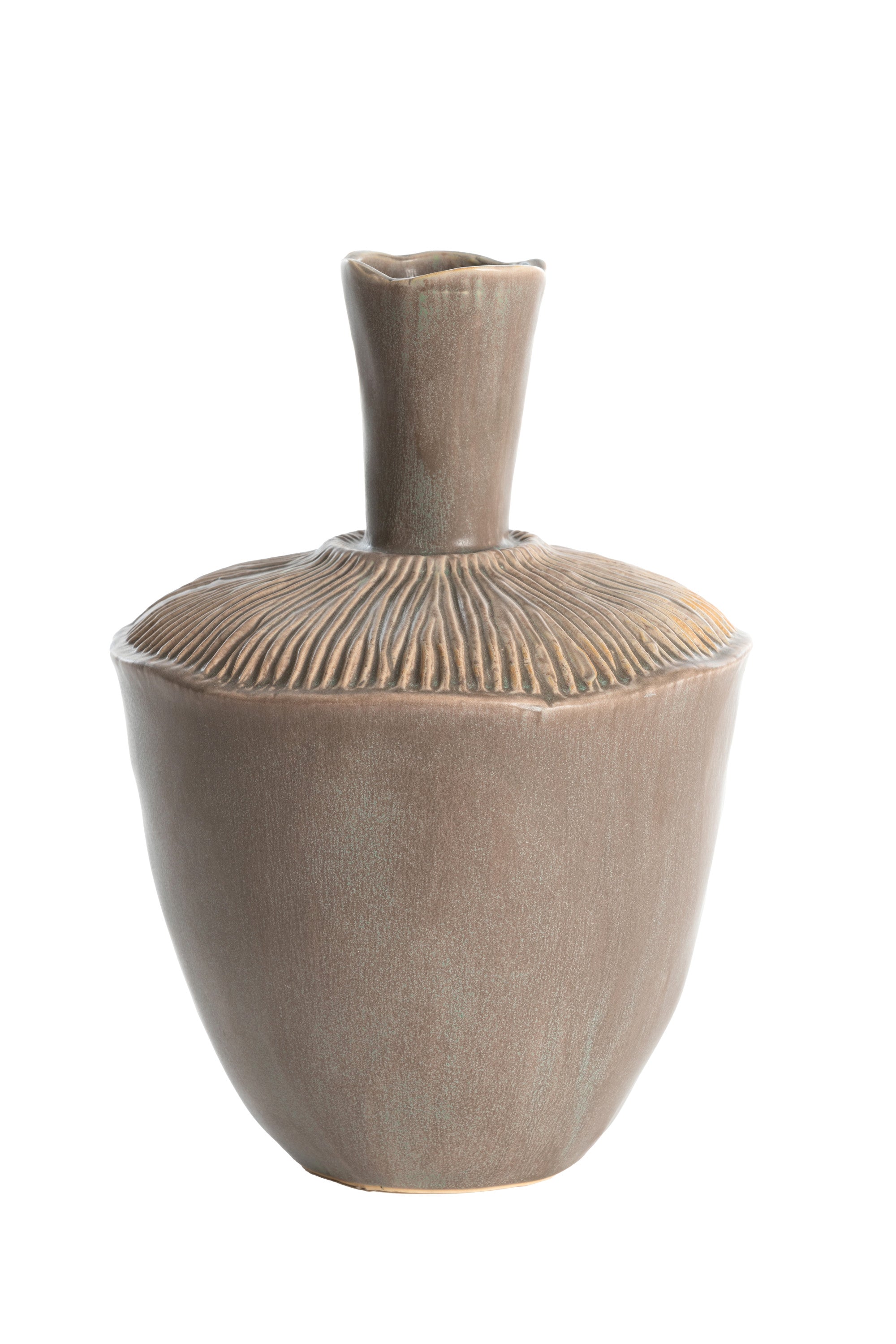 Neira Matt Brown/Grey Ceramic Vase
