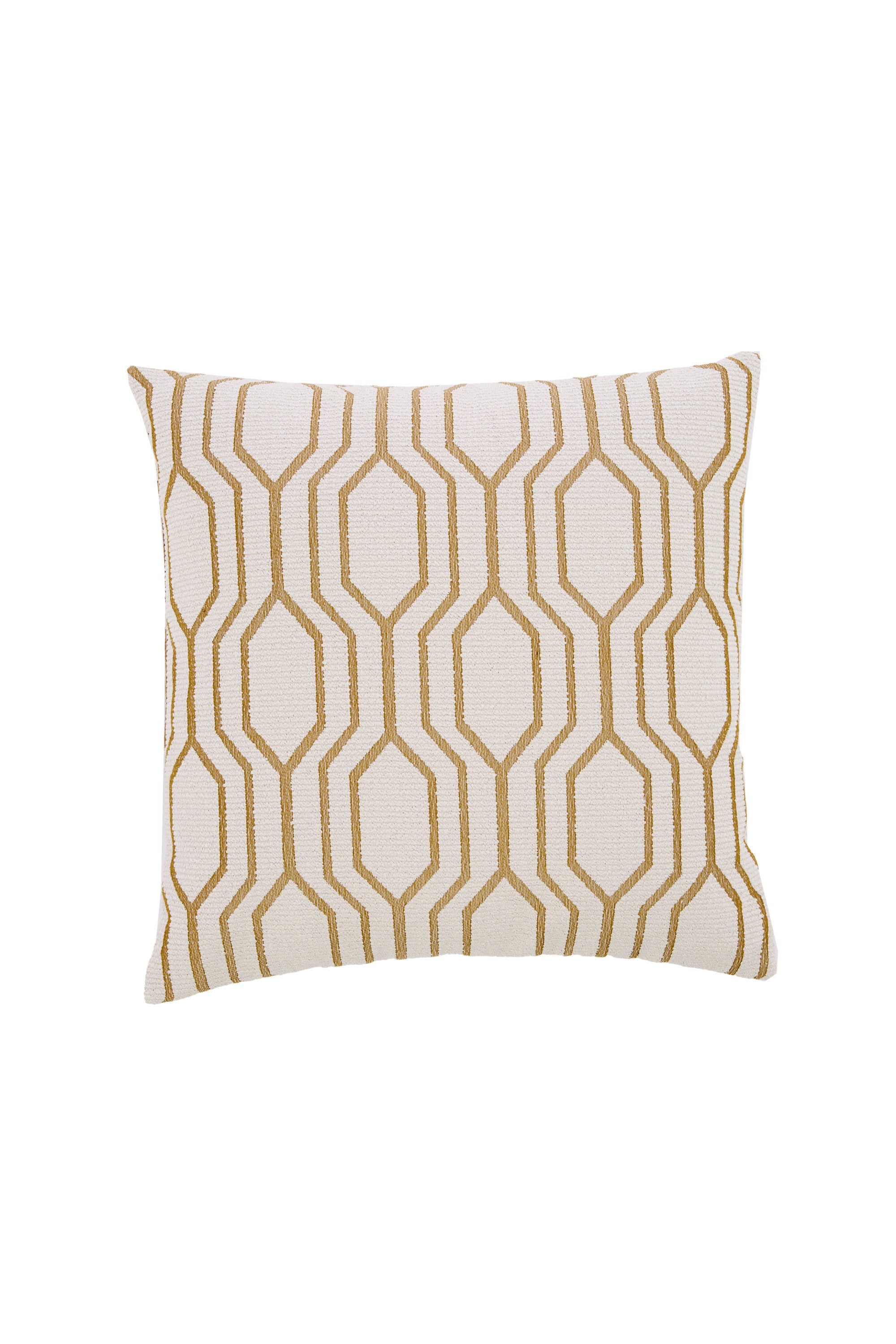 Joplin Cream & Gold Geometric Square Cushion 45x45cm