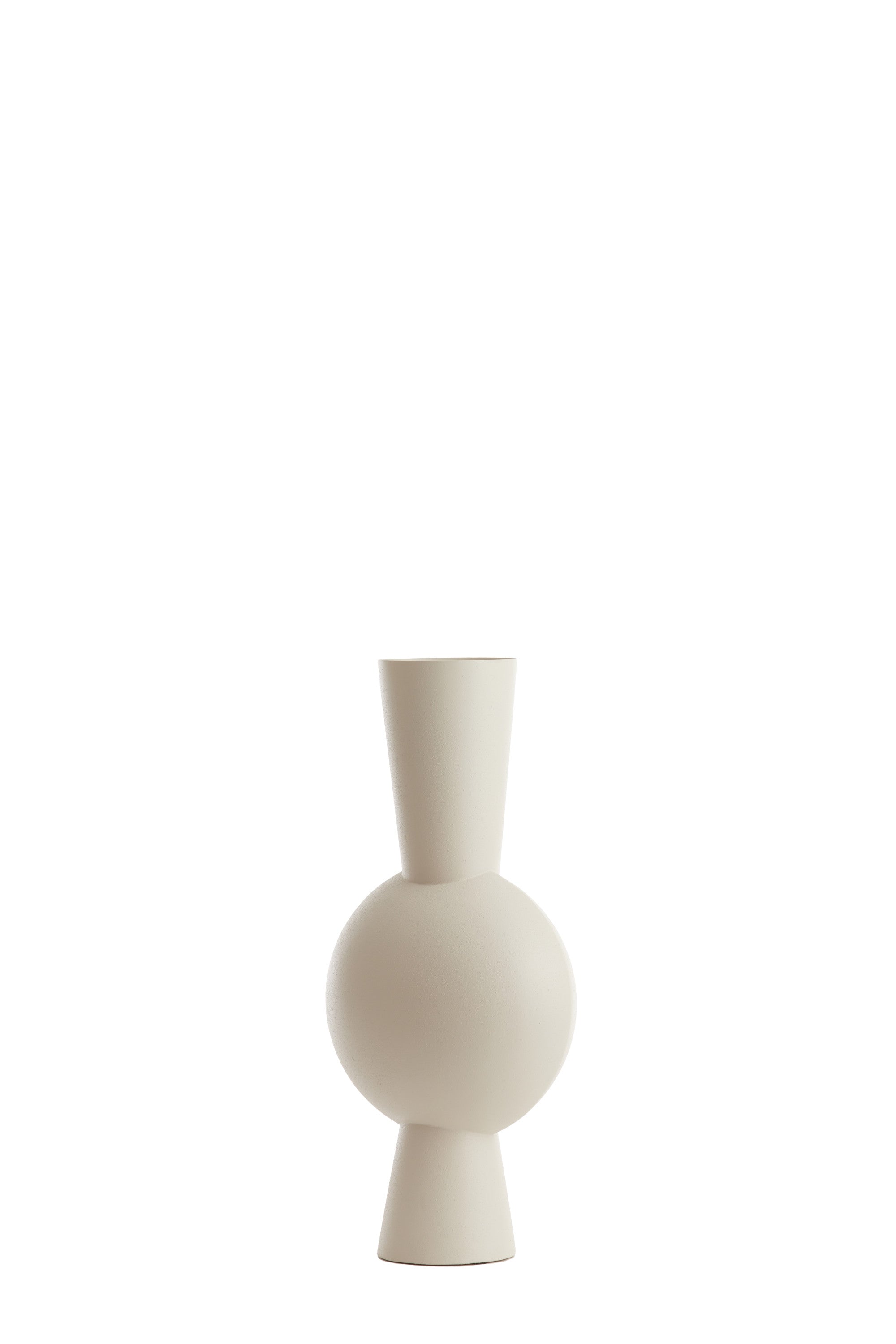 Kavandu Cream Metal Vase 54cm