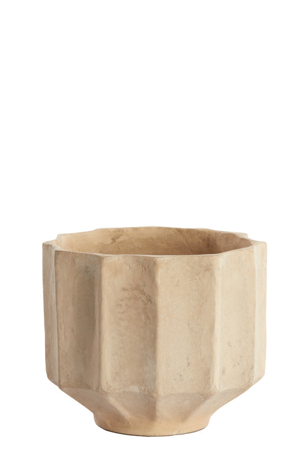 Salou Natural Papier Mâché Decorative Planter 18cm