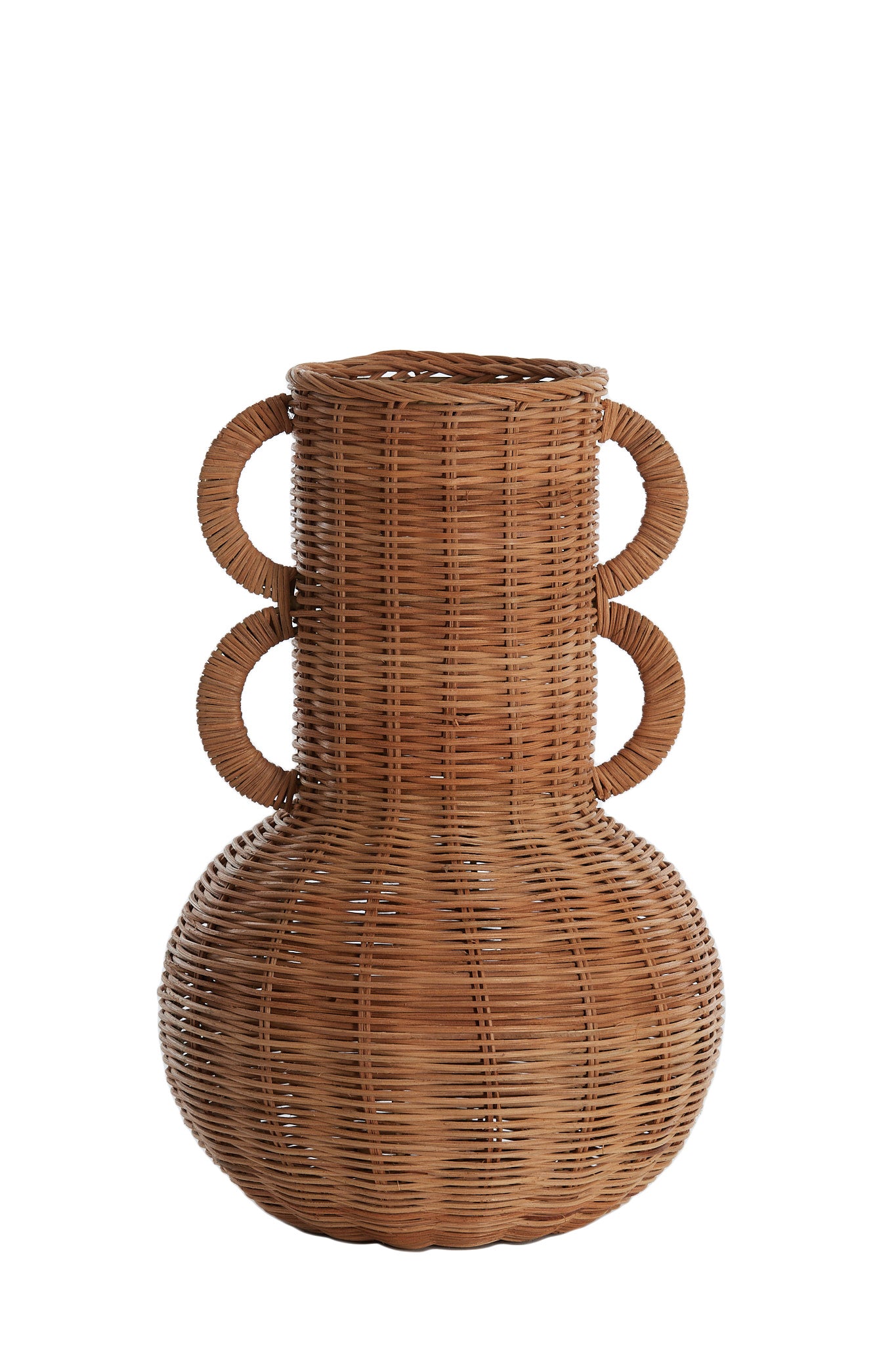 Naleah Brown Woven Rattan Vase
