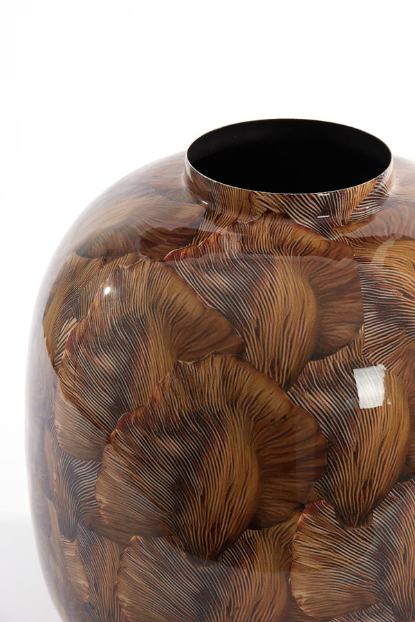Milos Tonal Brown Metal Vase 40cm