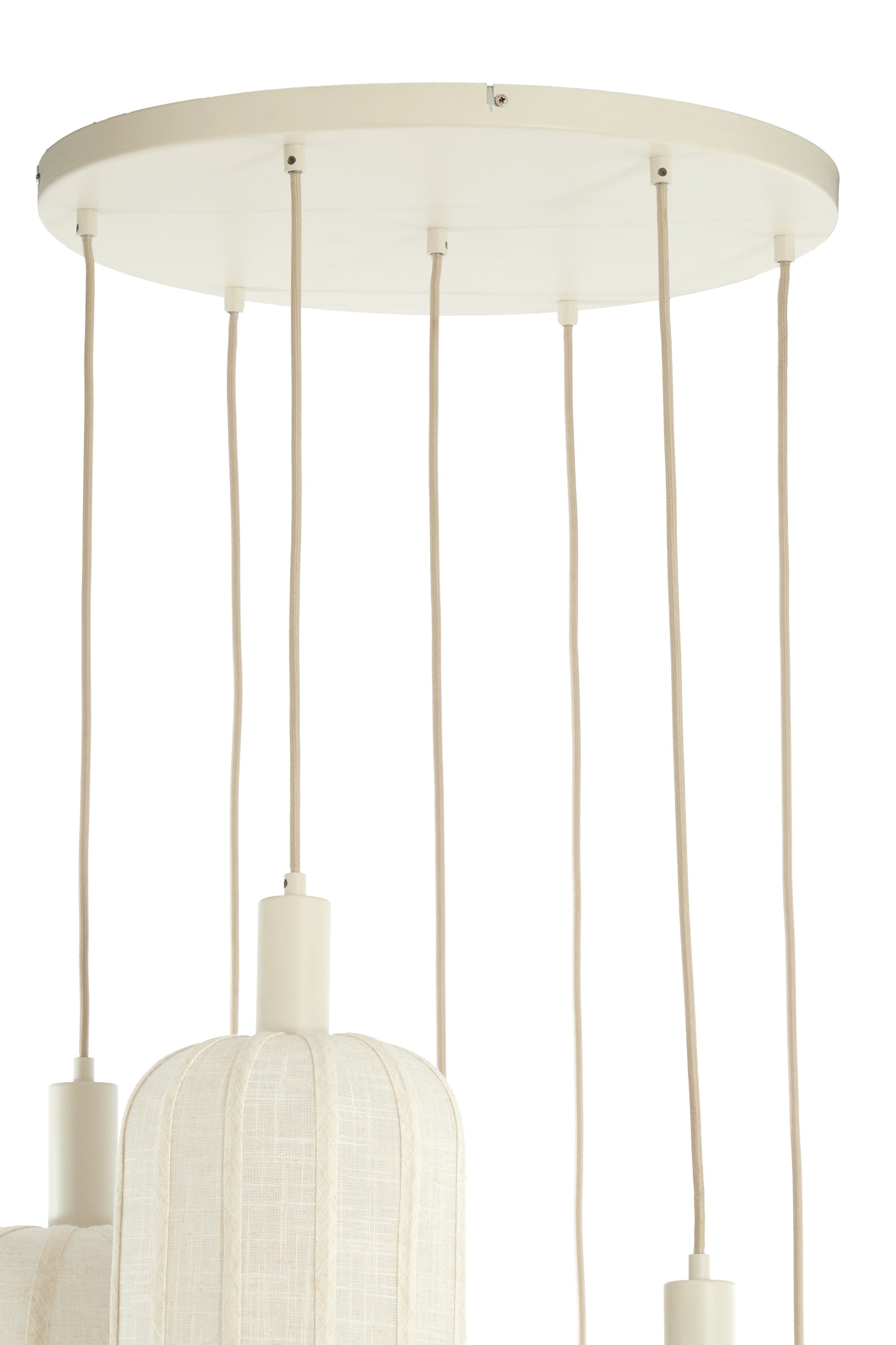 Tufia Cream Linen 7 Light Pendant Light