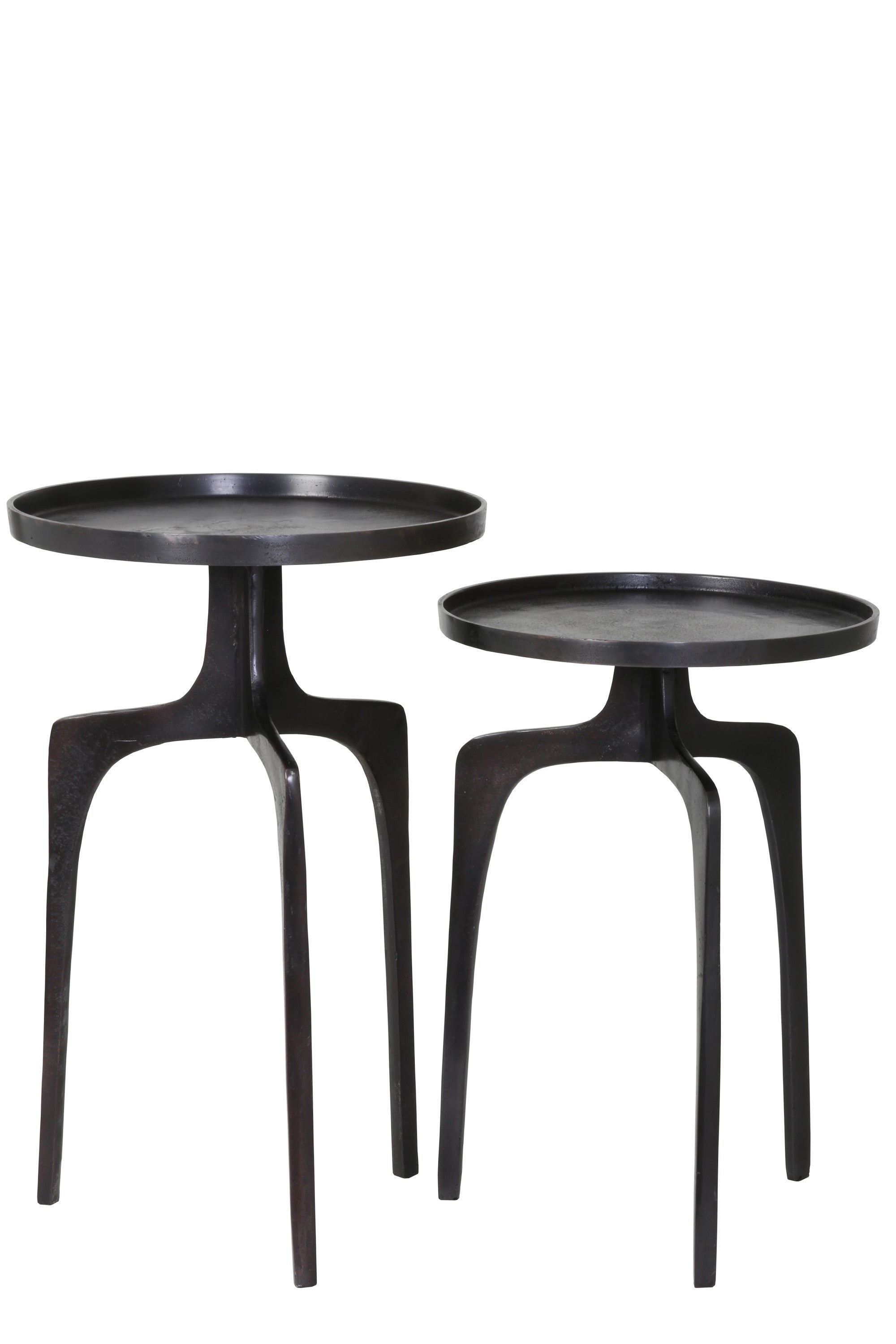 Pano Set of 2 Dark Bronze Side Tables