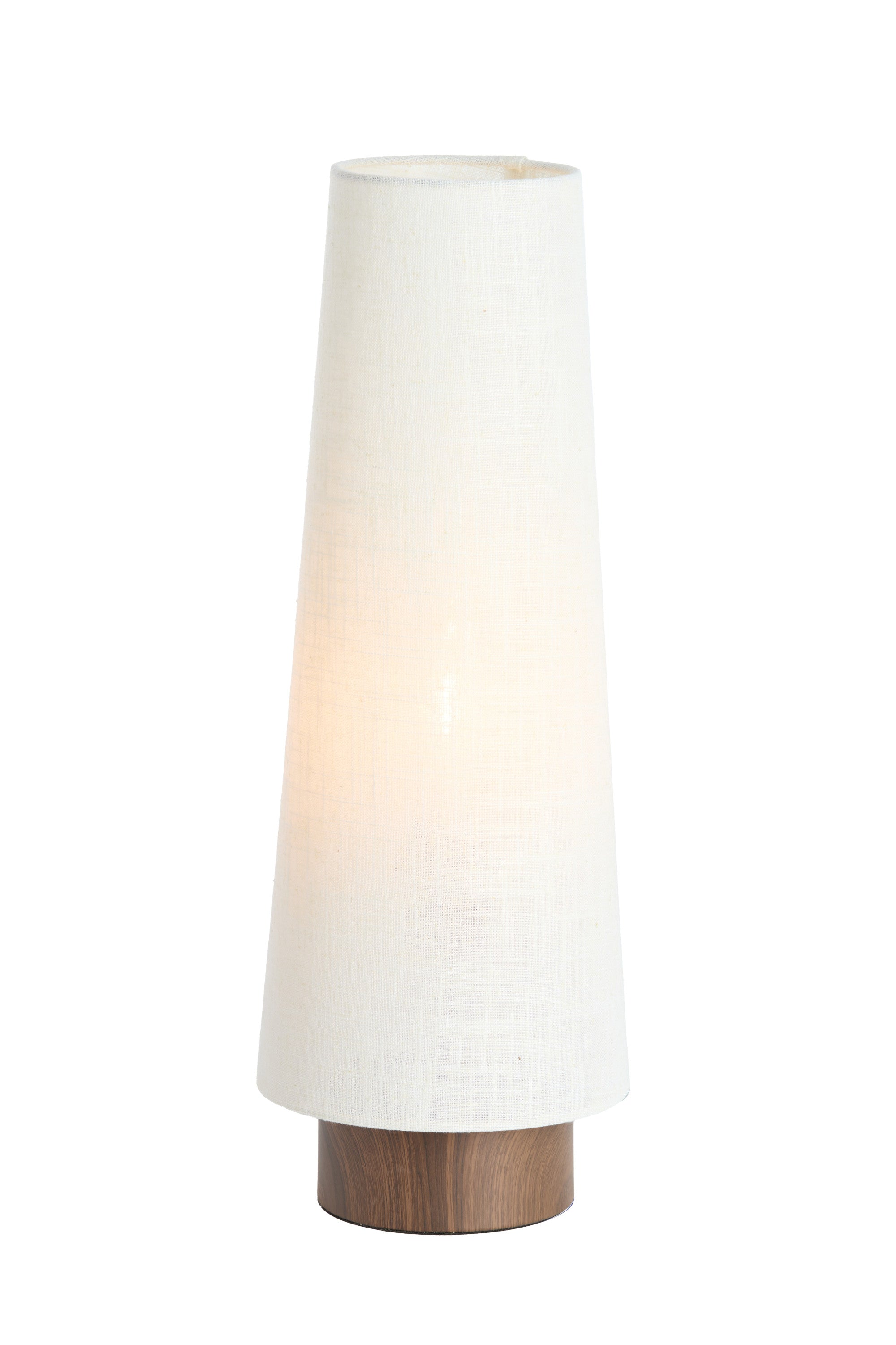 Howie Dark Brown Wood Effect & Cream Table Lamp 52.5cm